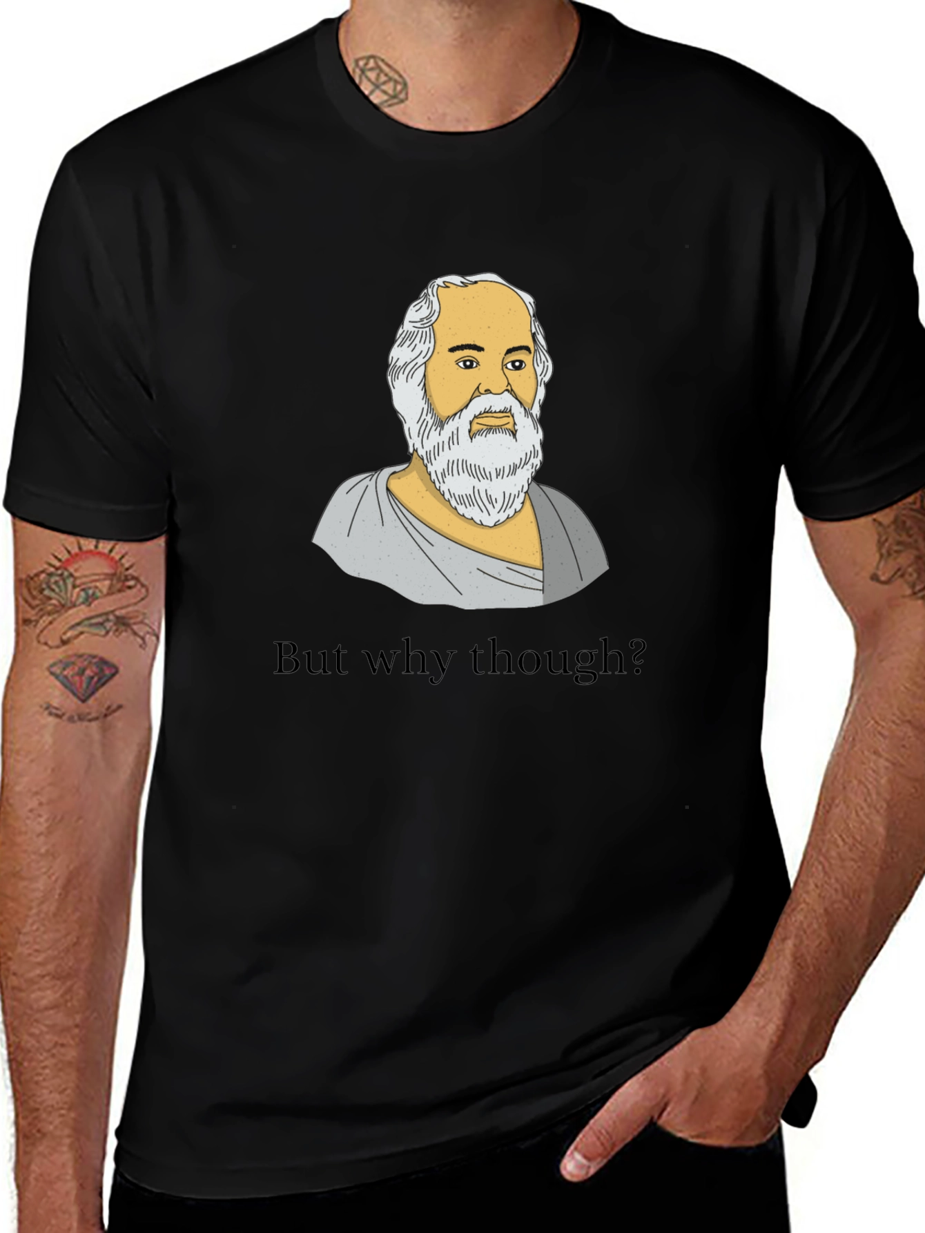 Socrates But Why Though Graphic T-Shirt