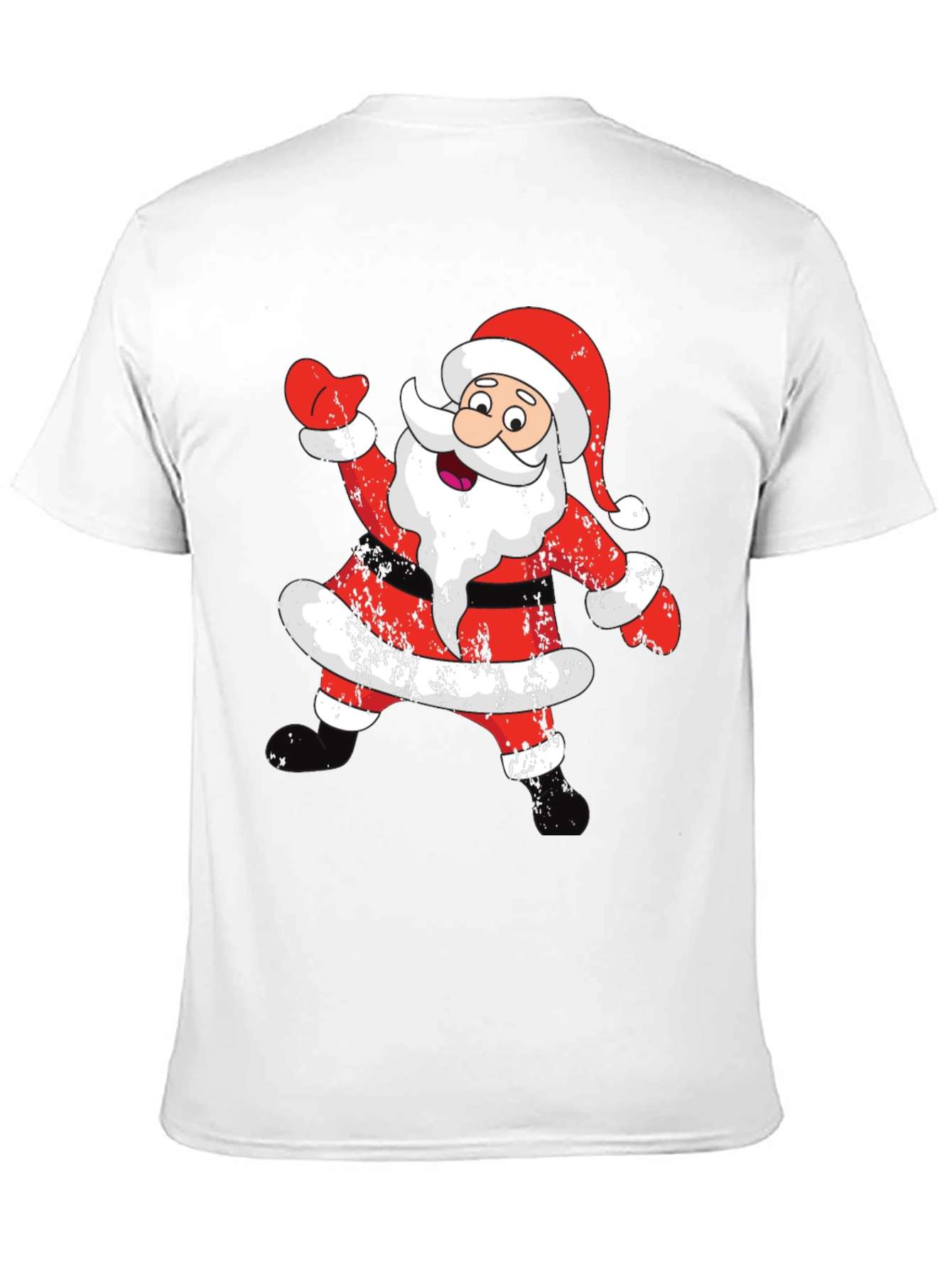 Festive Santa Graphic Tee - Holiday Cheer
