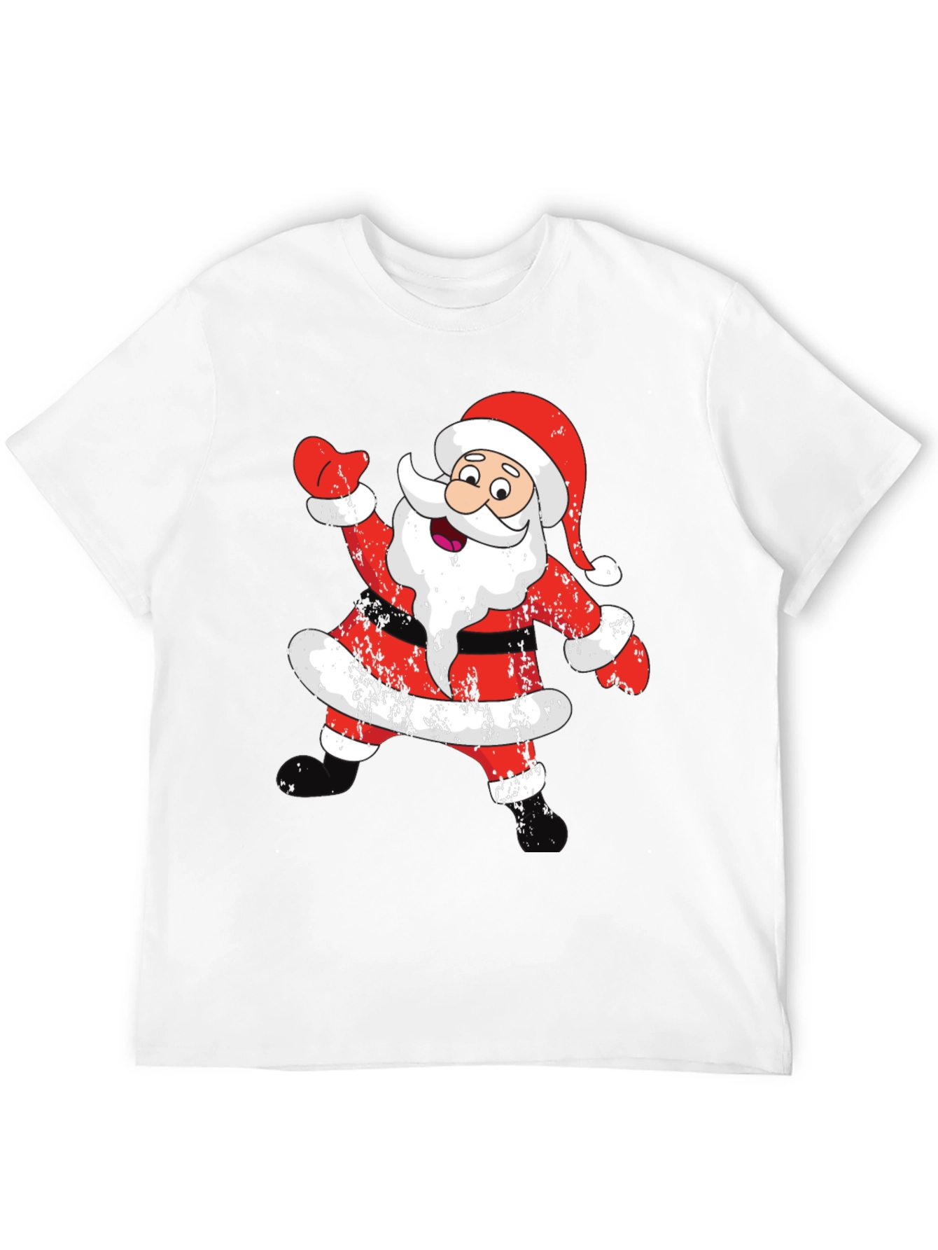 Festive Santa Graphic Tee - Holiday Cheer