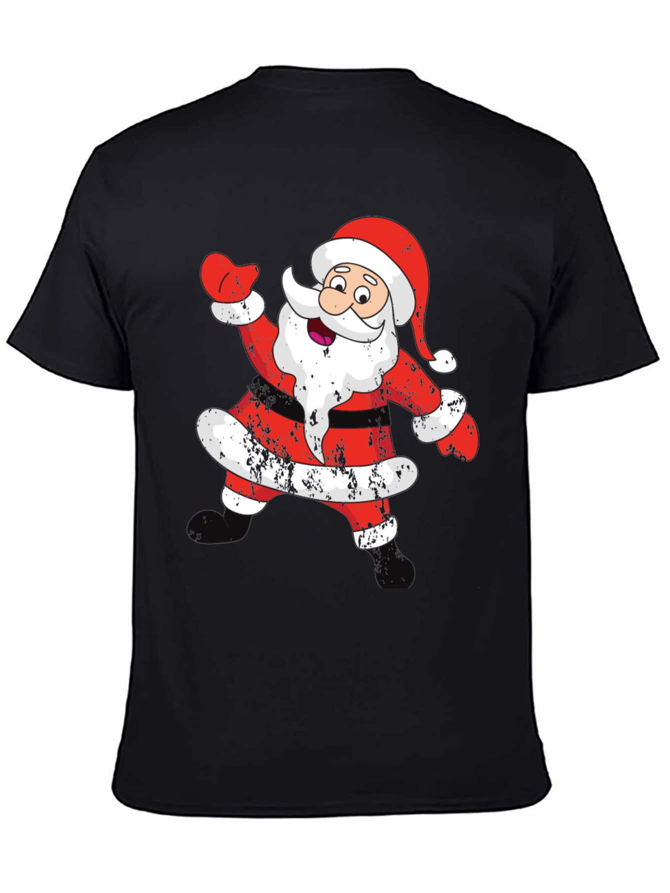 Festive Santa Graphic Tee - Holiday Cheer