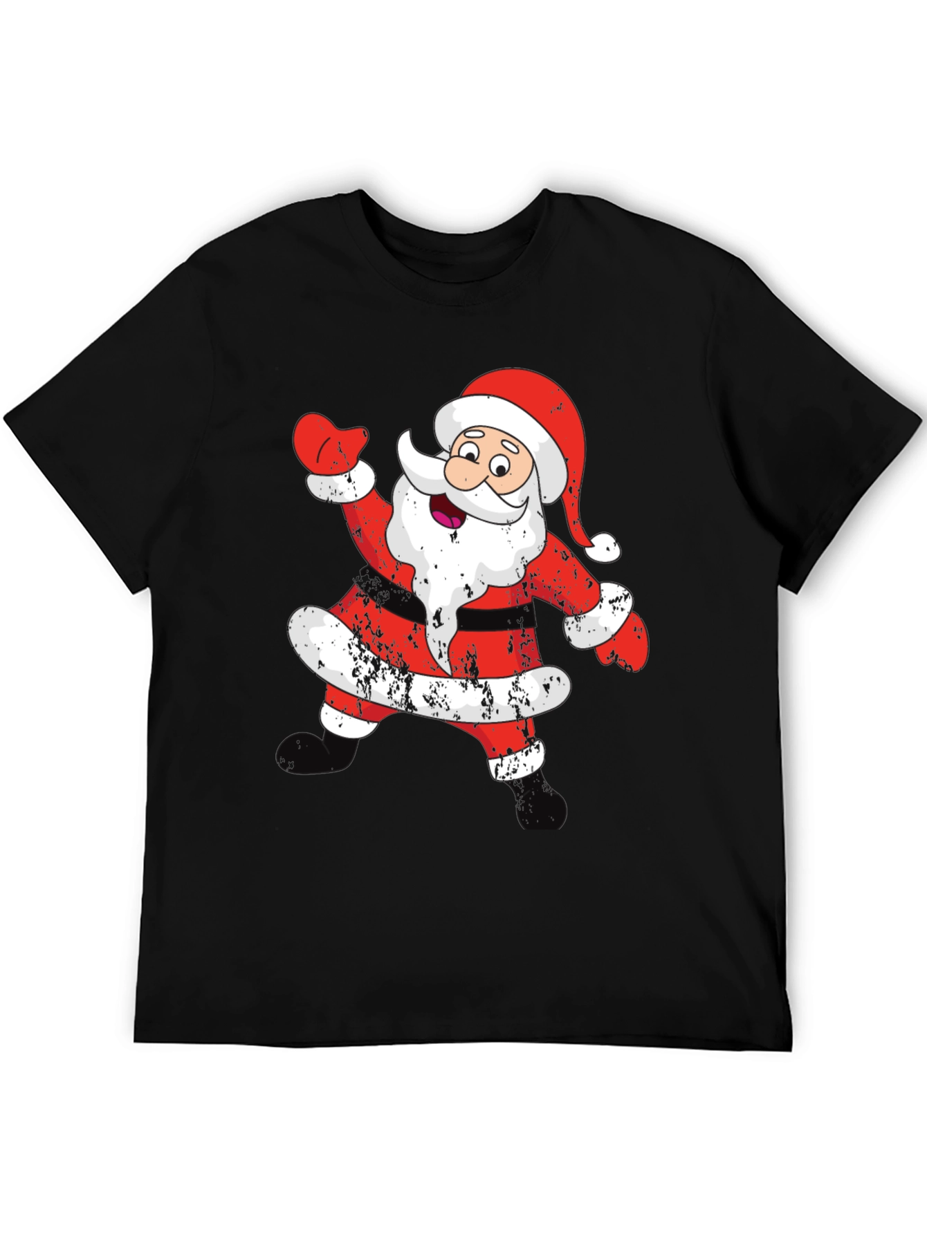 Festive Santa Graphic Tee - Holiday Cheer