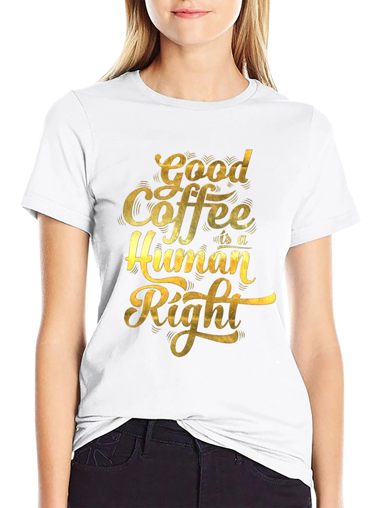 Good Coffee is a Human Right Graphic T-Shirt