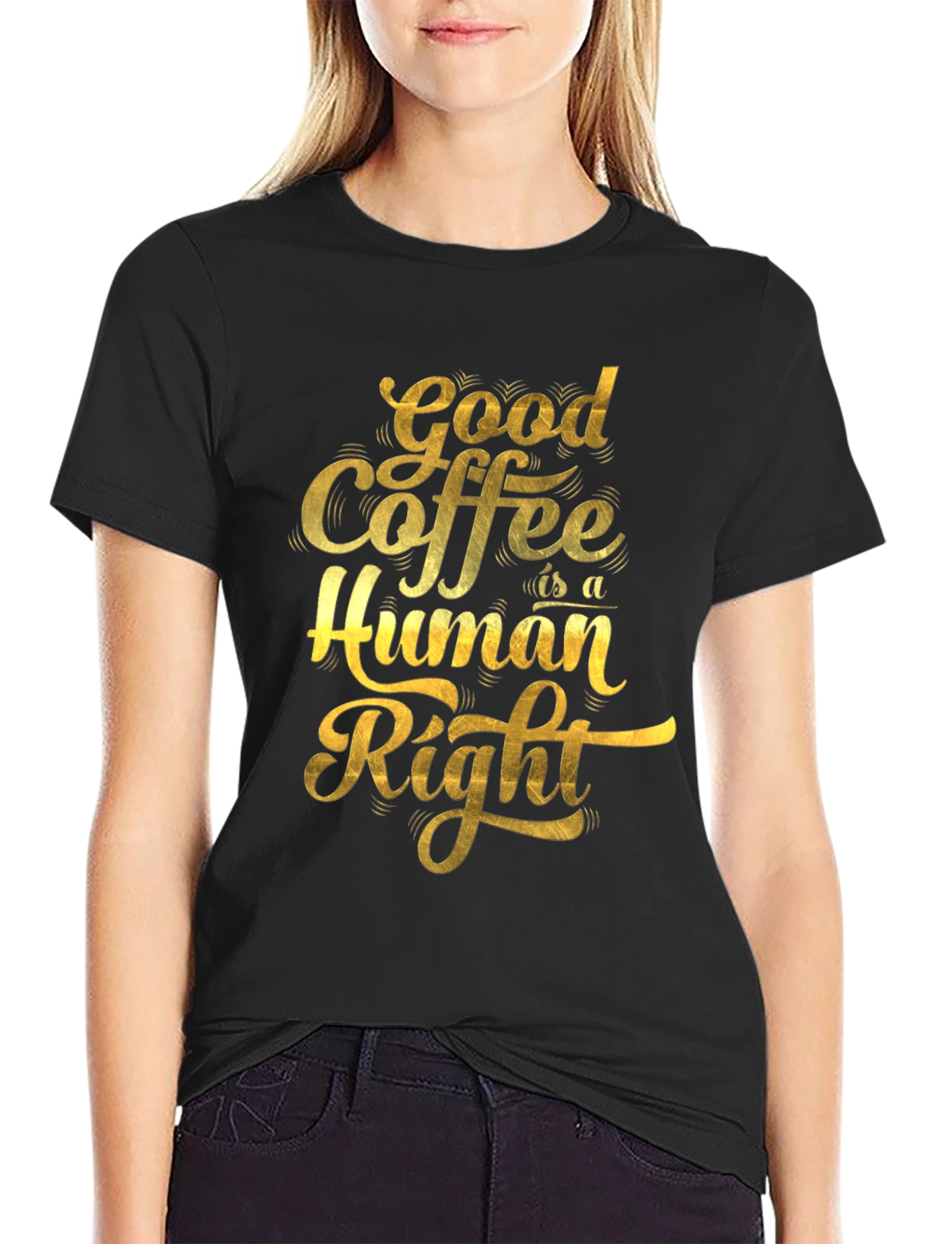 Good Coffee is a Human Right Graphic T-Shirt