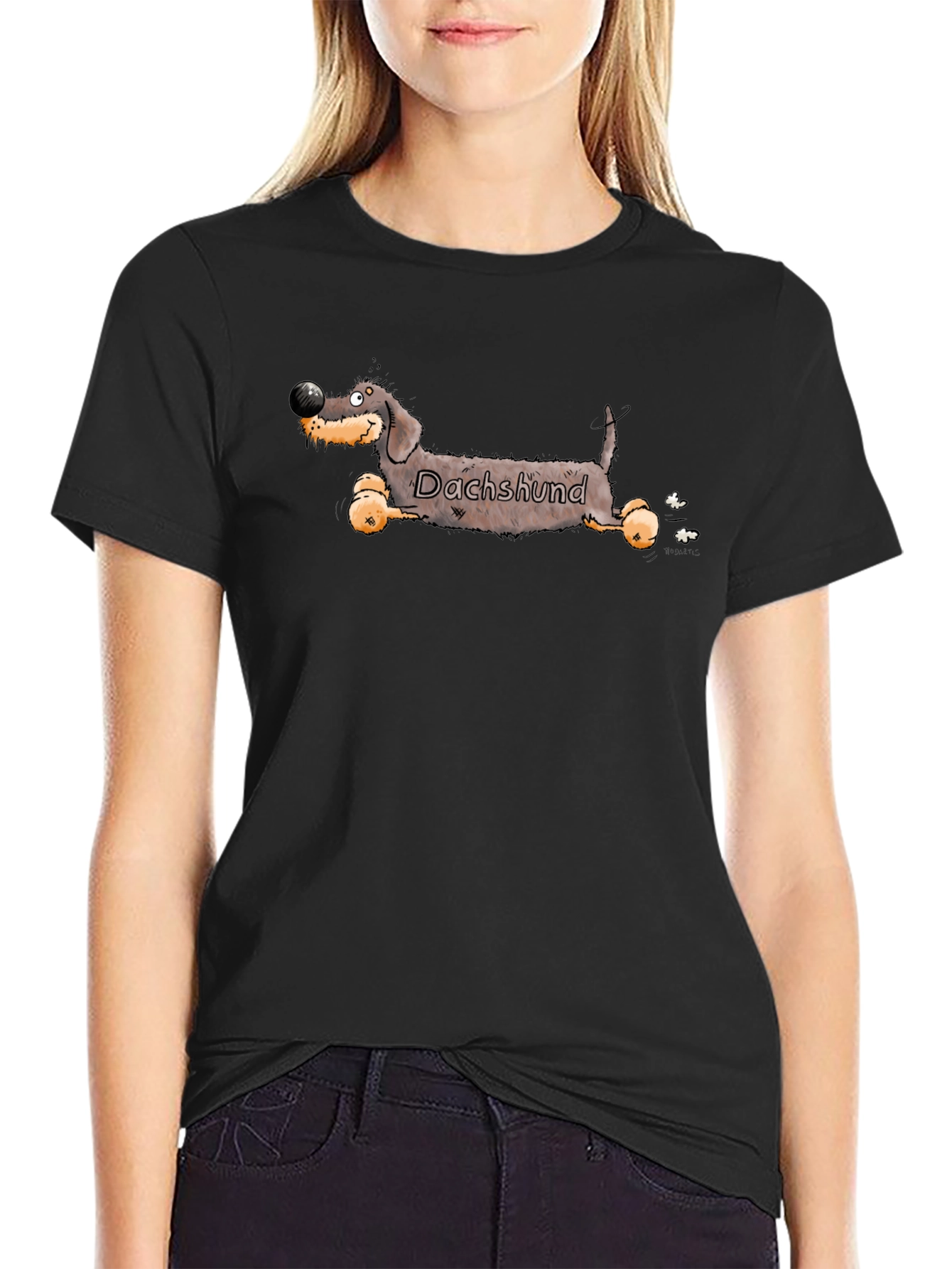 Dachshund Cartoon T-Shirt - Funny Dog Tee
