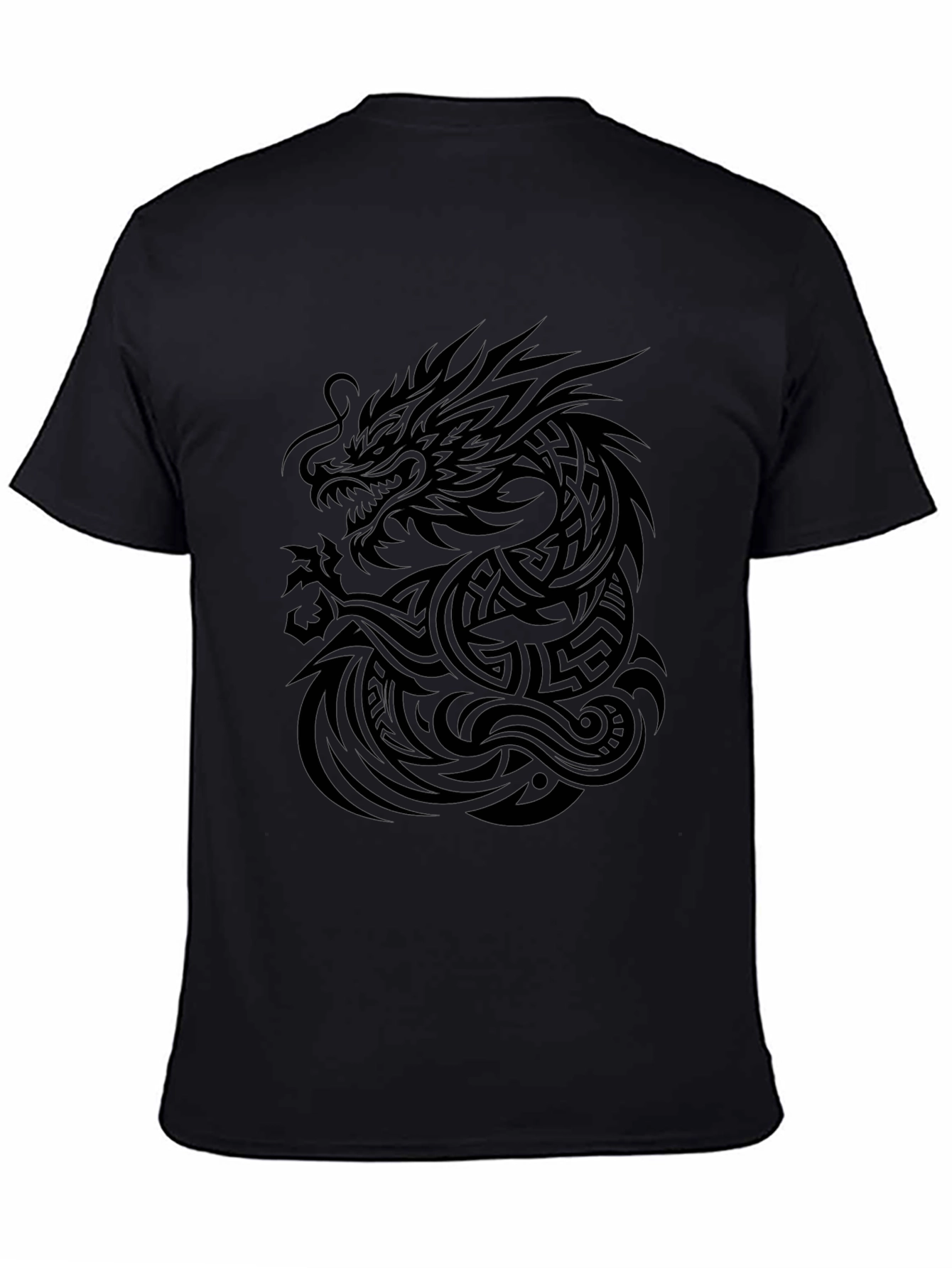 Tribal Dragon Black T-Shirt