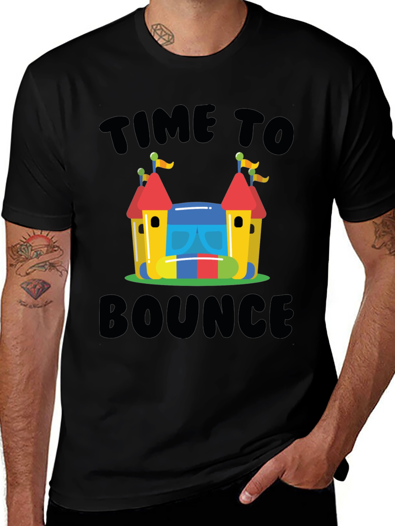 Time to Bounce Black T-Shirt