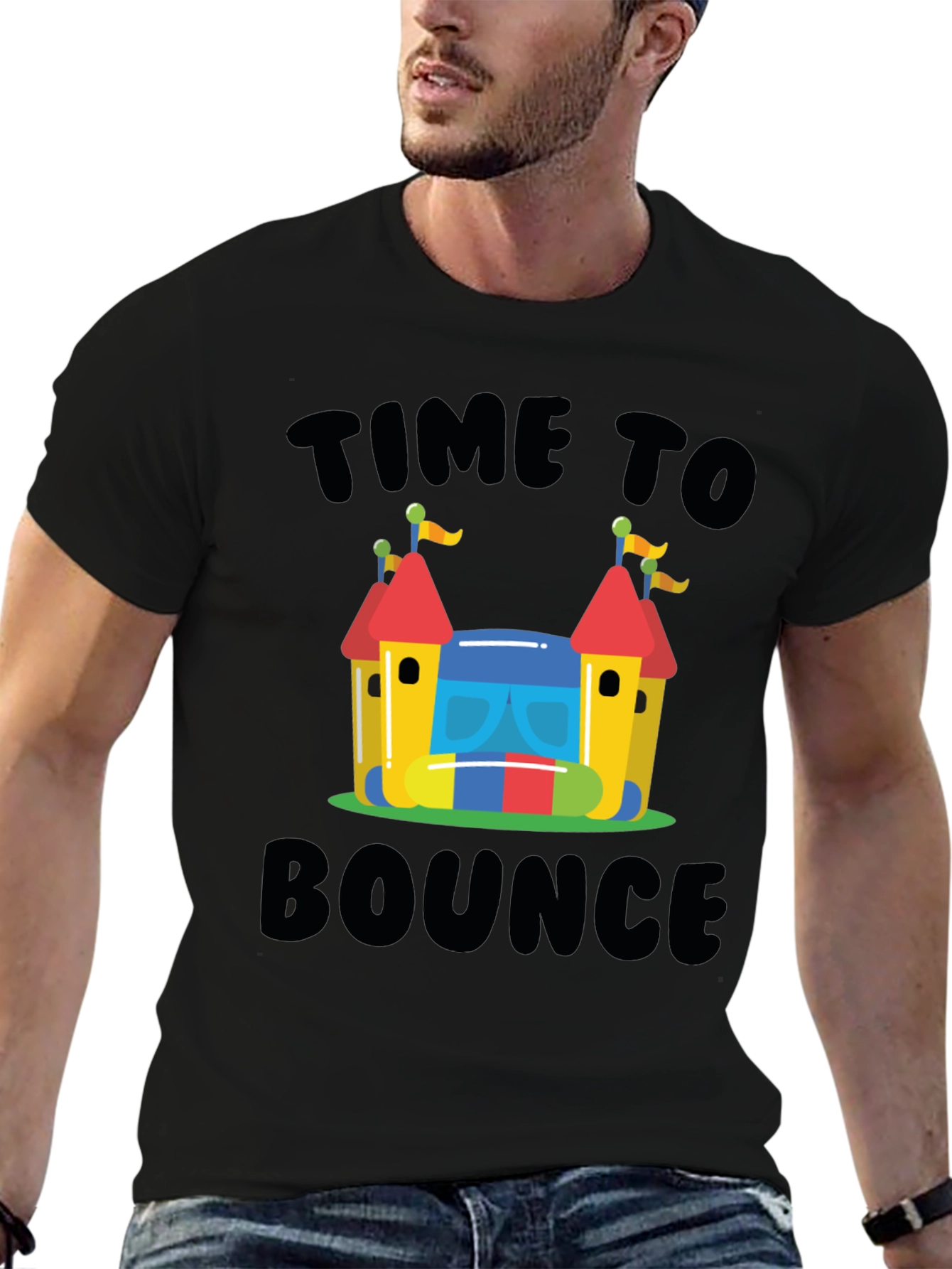Time to Bounce Black T-Shirt