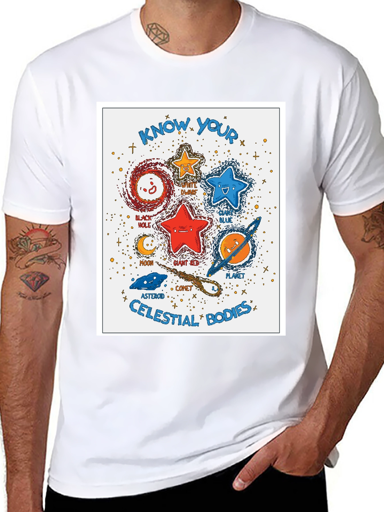 Celestial Bodies Graphic T-Shirt