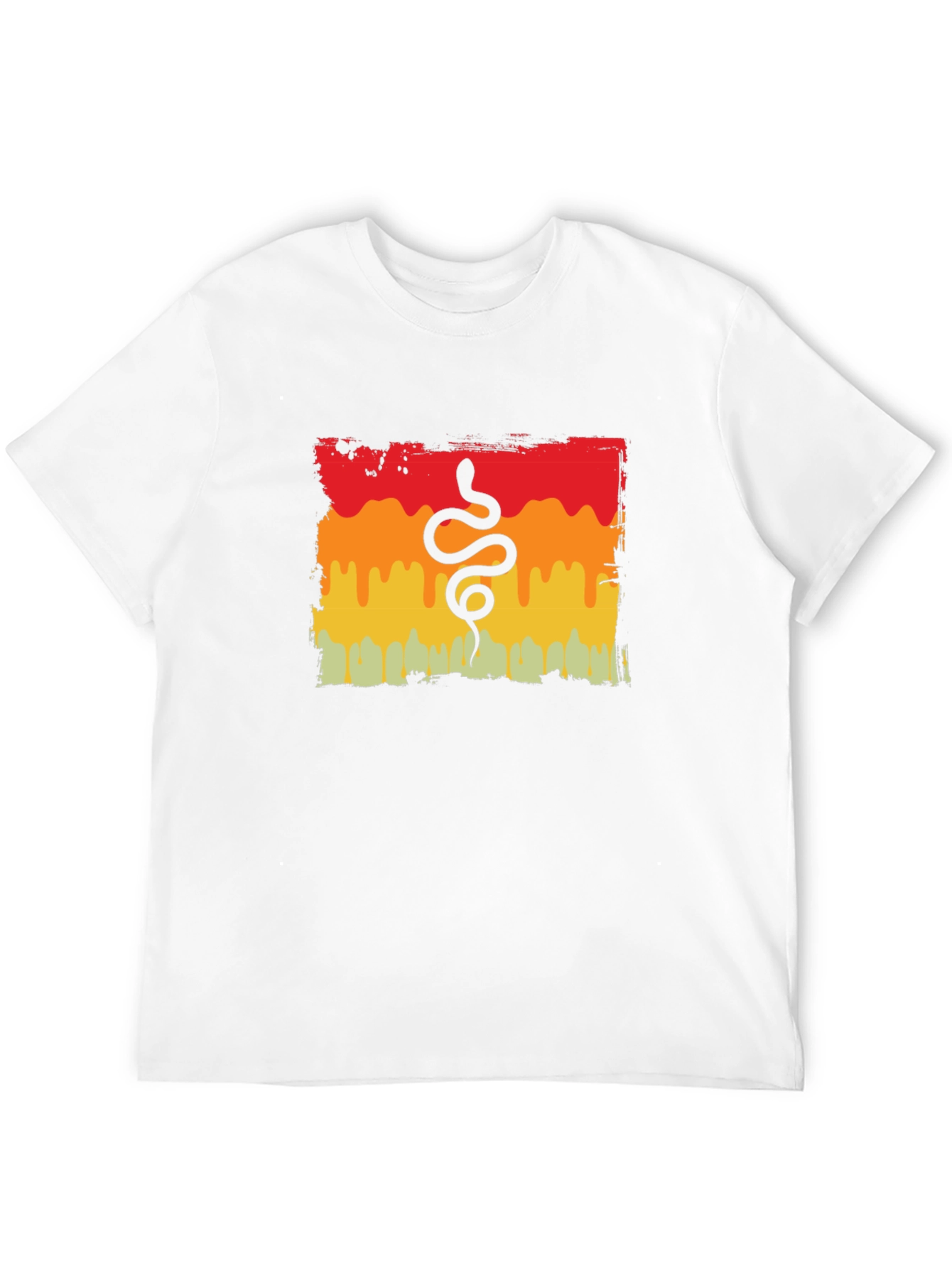 Retro Snake Graphic Tee - Black Cotton T-Shirt