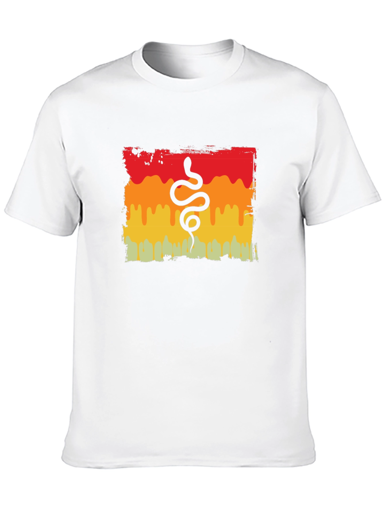 Retro Snake Graphic Tee - Black Cotton T-Shirt