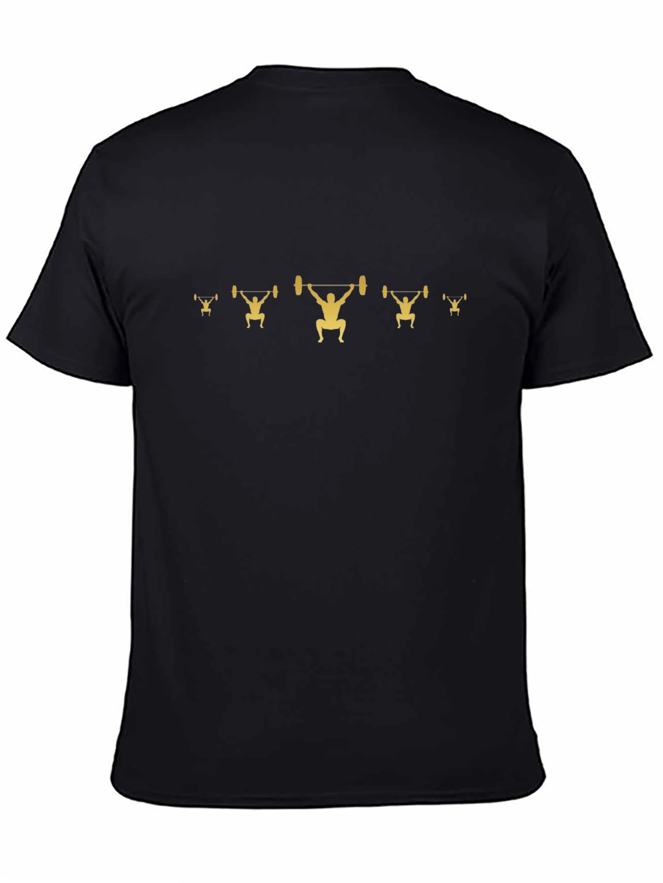 Weightlifting Squats Graphic Tee - Black Cotton T-Shirt