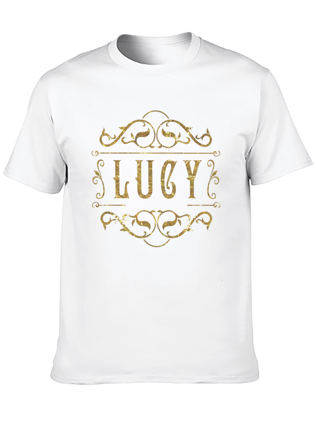 Personalized Lucy Gold Foil Look T-Shirt