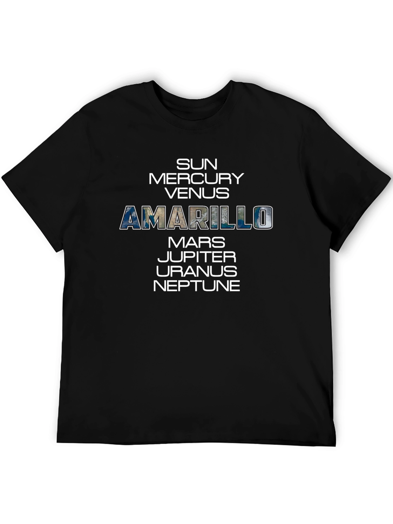 Planets T-Shirt - Amarillo Earth Graphic Tee