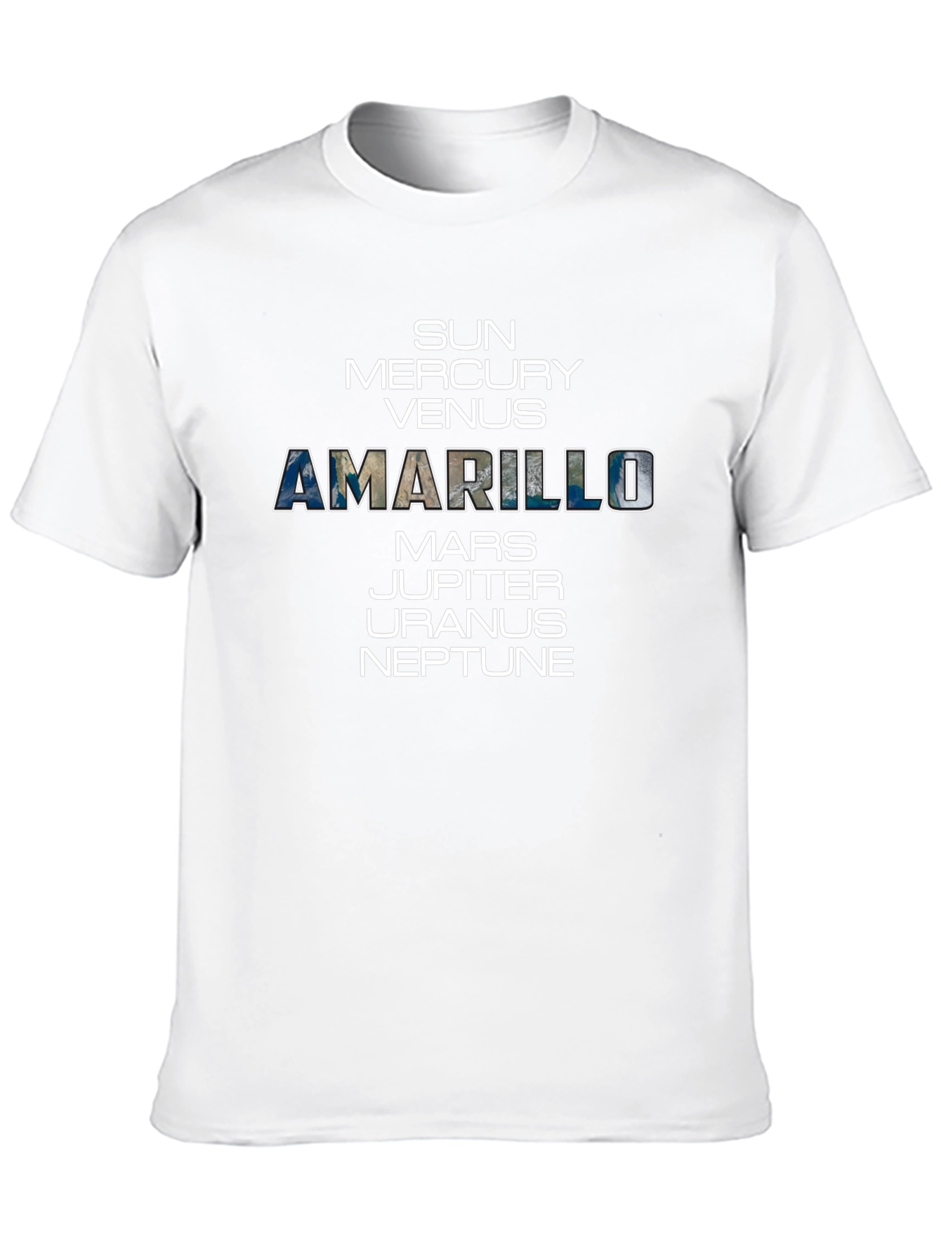 Planets T-Shirt - Amarillo Earth Graphic Tee