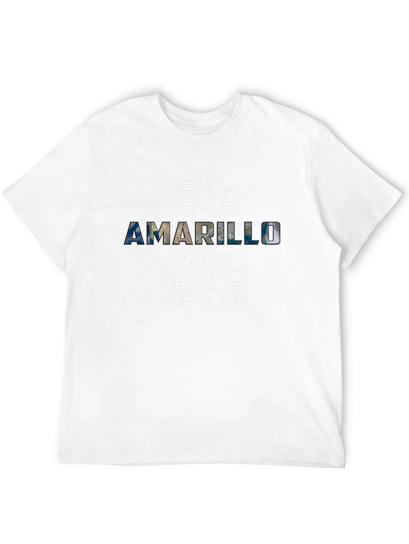 Planets T-Shirt - Amarillo Earth Graphic Tee
