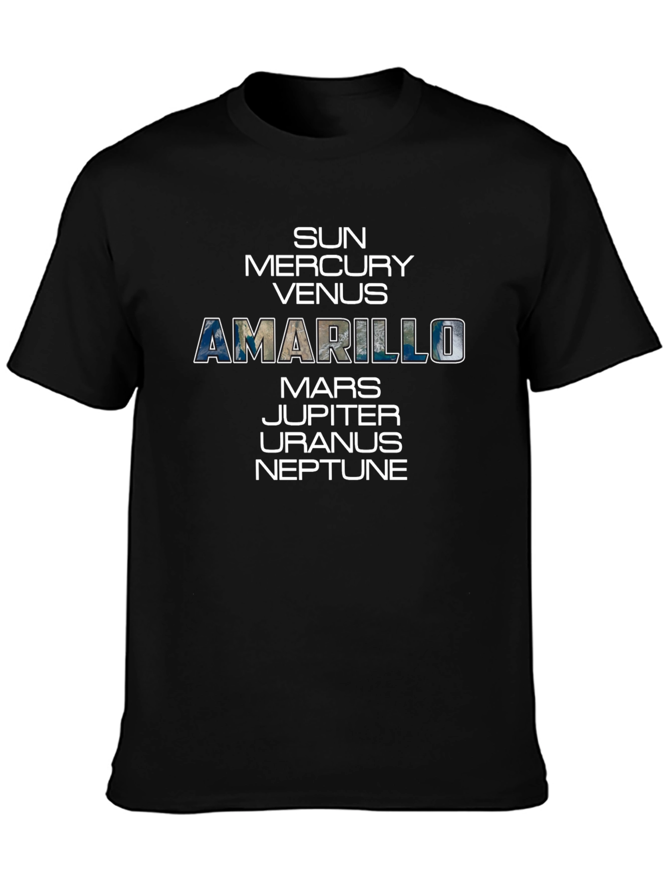Planets T-Shirt - Amarillo Earth Graphic Tee