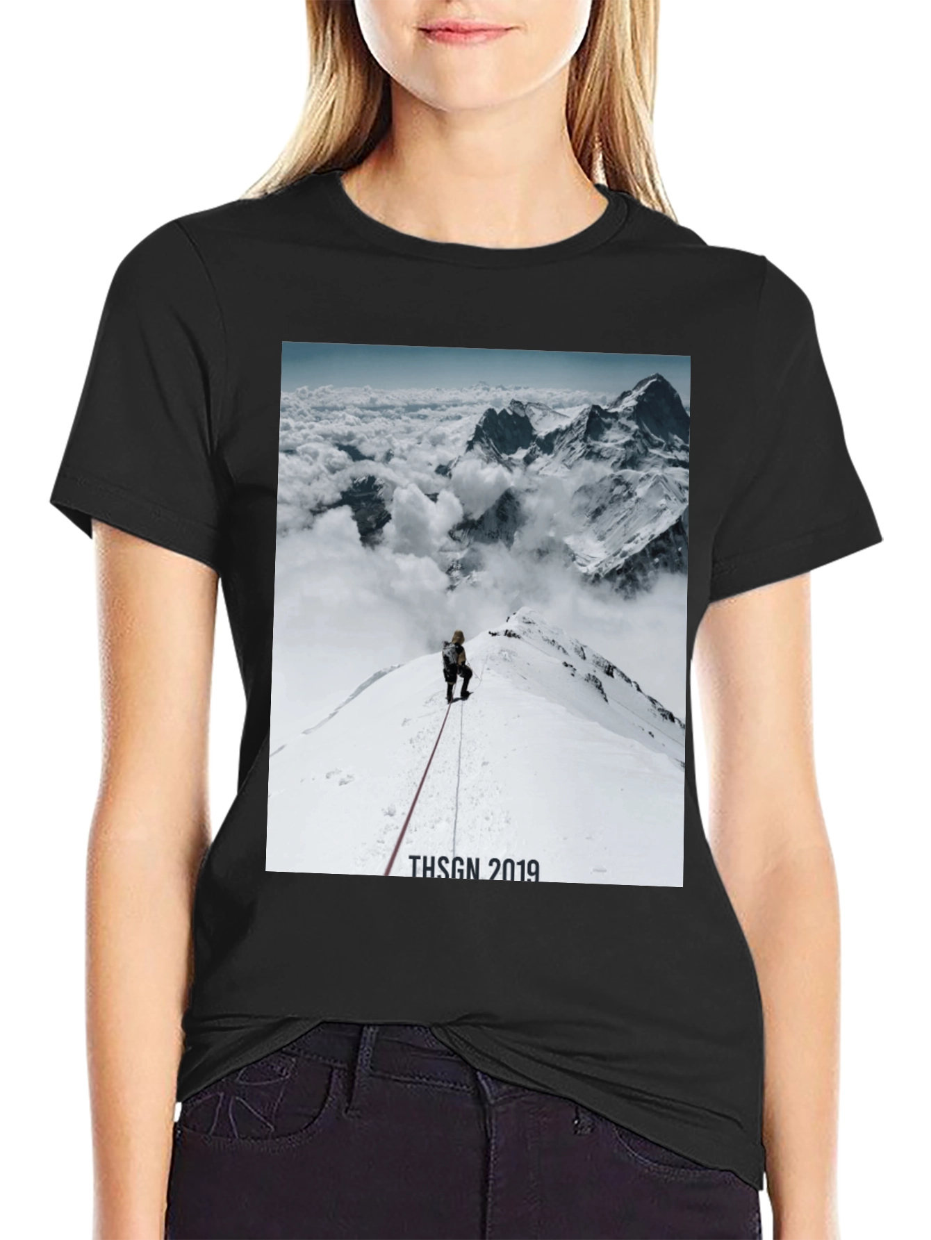 Mountain Climber Graphic T-Shirt - Black