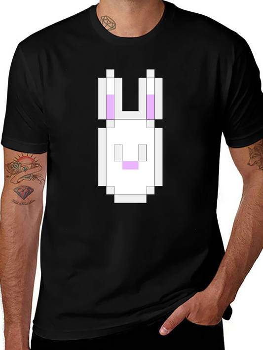 Pixel Bunny Black T-Shirt - Gaming Inspired