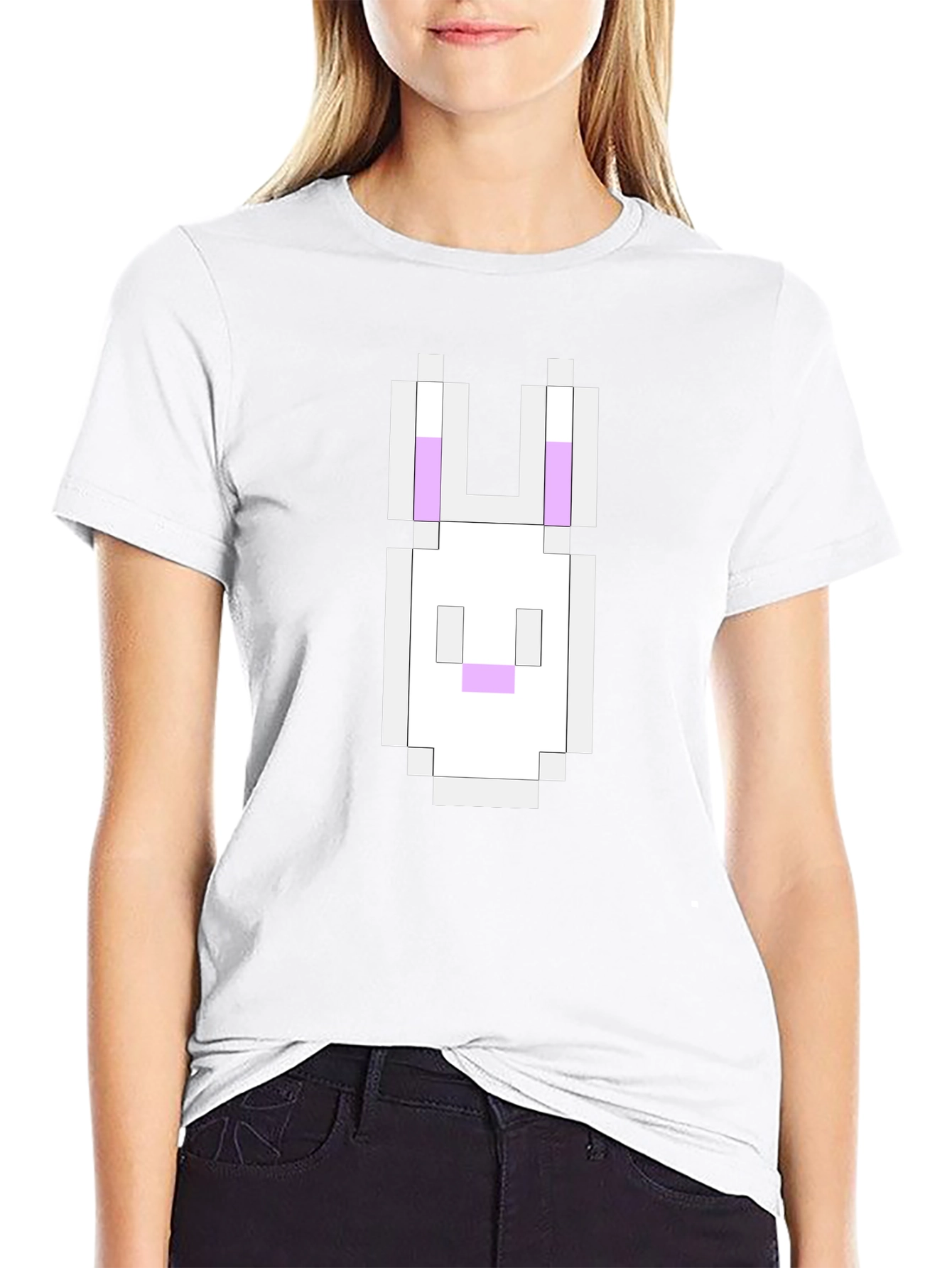 Pixel Bunny Black T-Shirt - Gaming Inspired