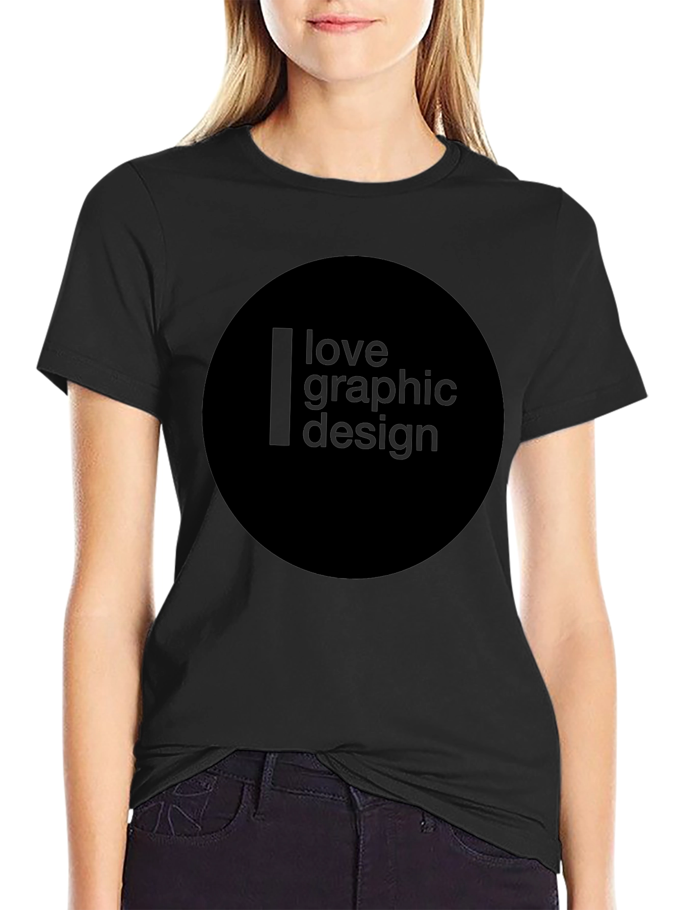 Love Graphic Design Black T-Shirt
