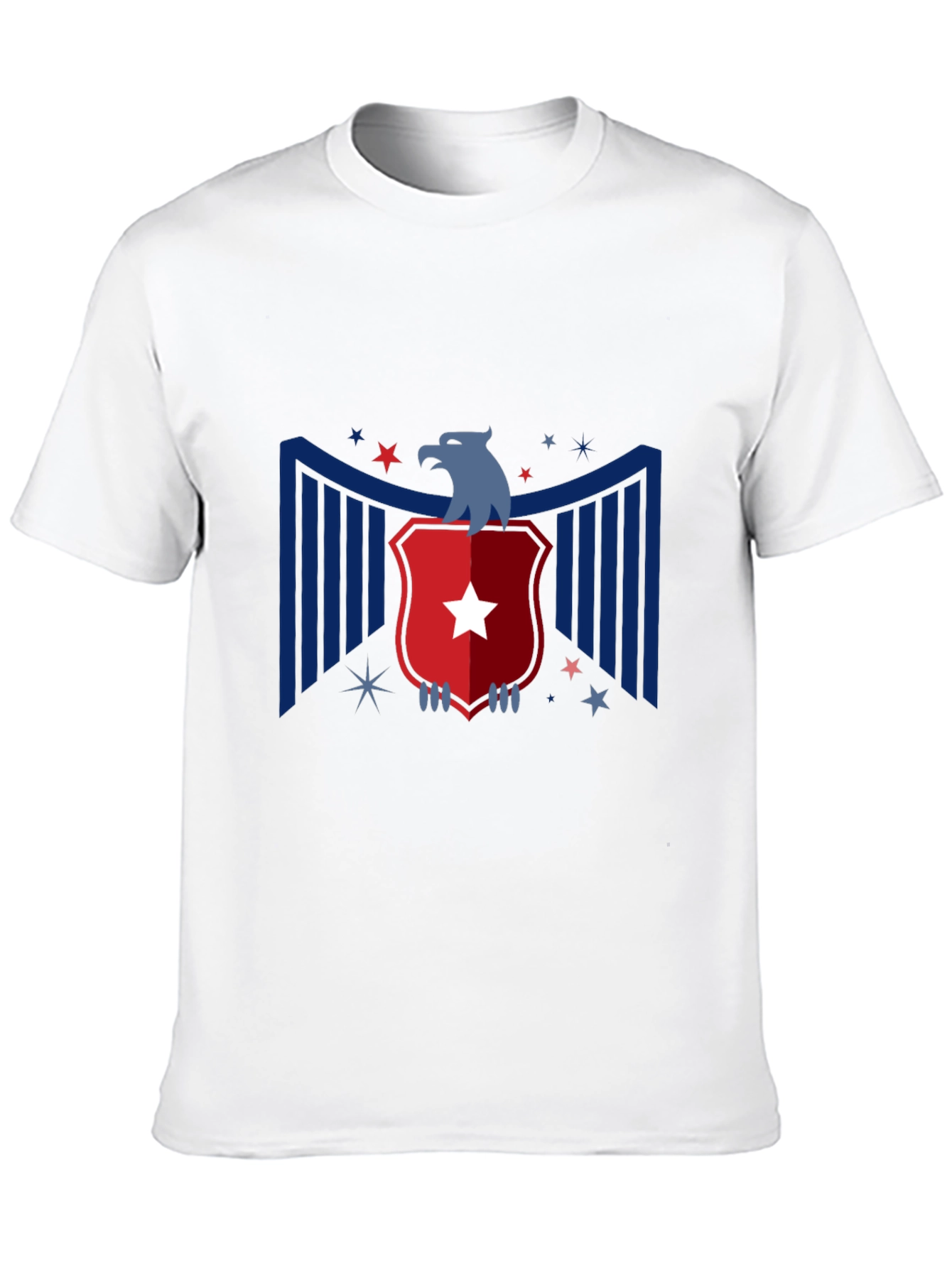 Patriotic Eagle Graphic Tee - Mens Black T-Shirt