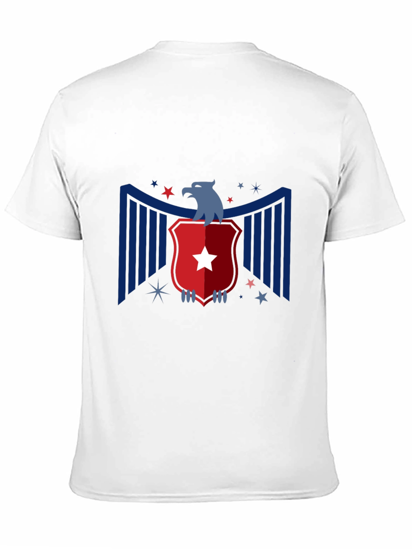 Patriotic Eagle Graphic Tee - Mens Black T-Shirt