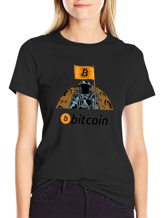 Bitcoin Astronaut T-Shirt - Crypto Moon Landing Tee
