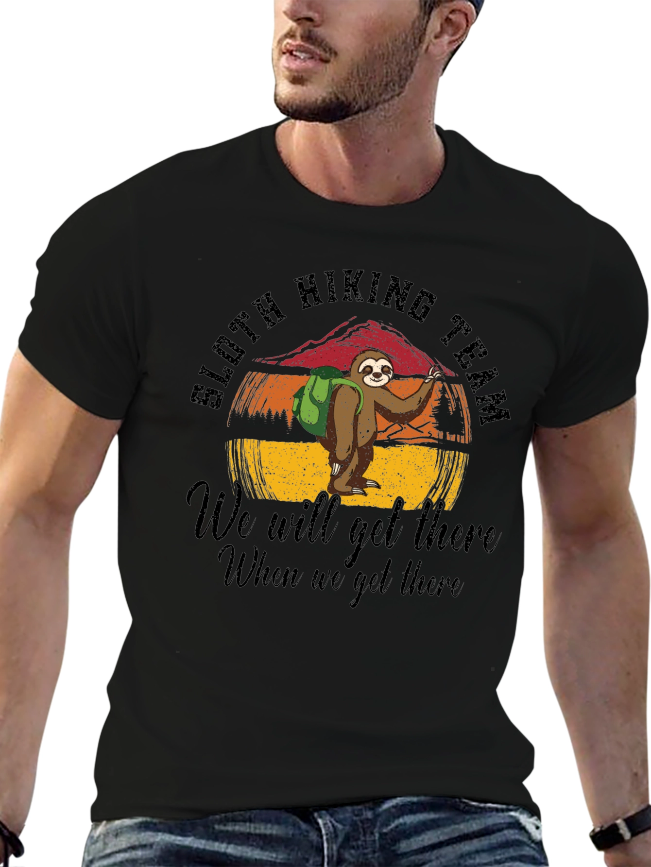 Sloth Hiking Team T-Shirt - We Will Get There