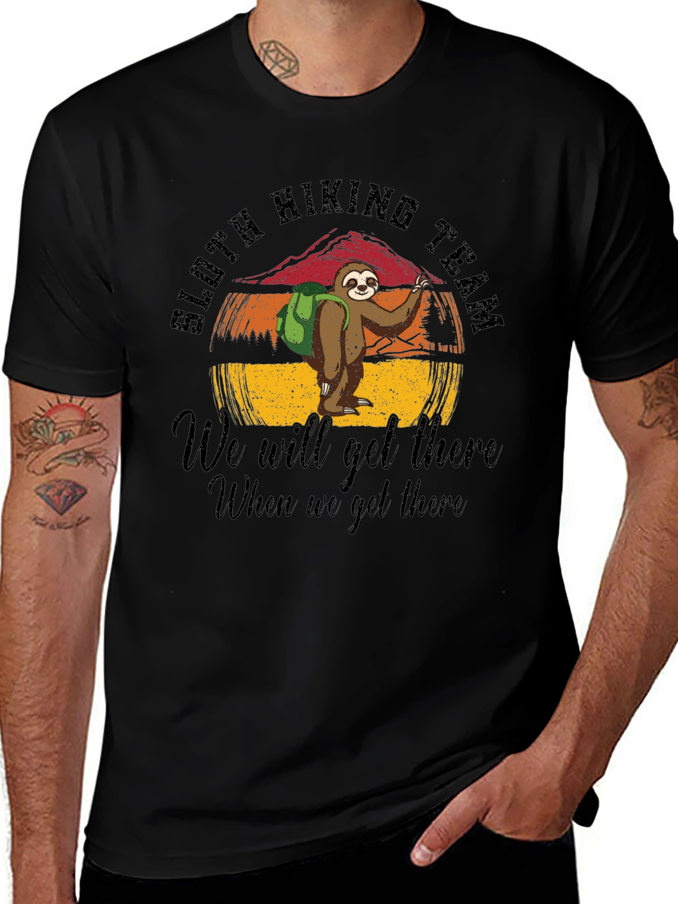 Sloth Hiking Team T-Shirt - We Will Get There