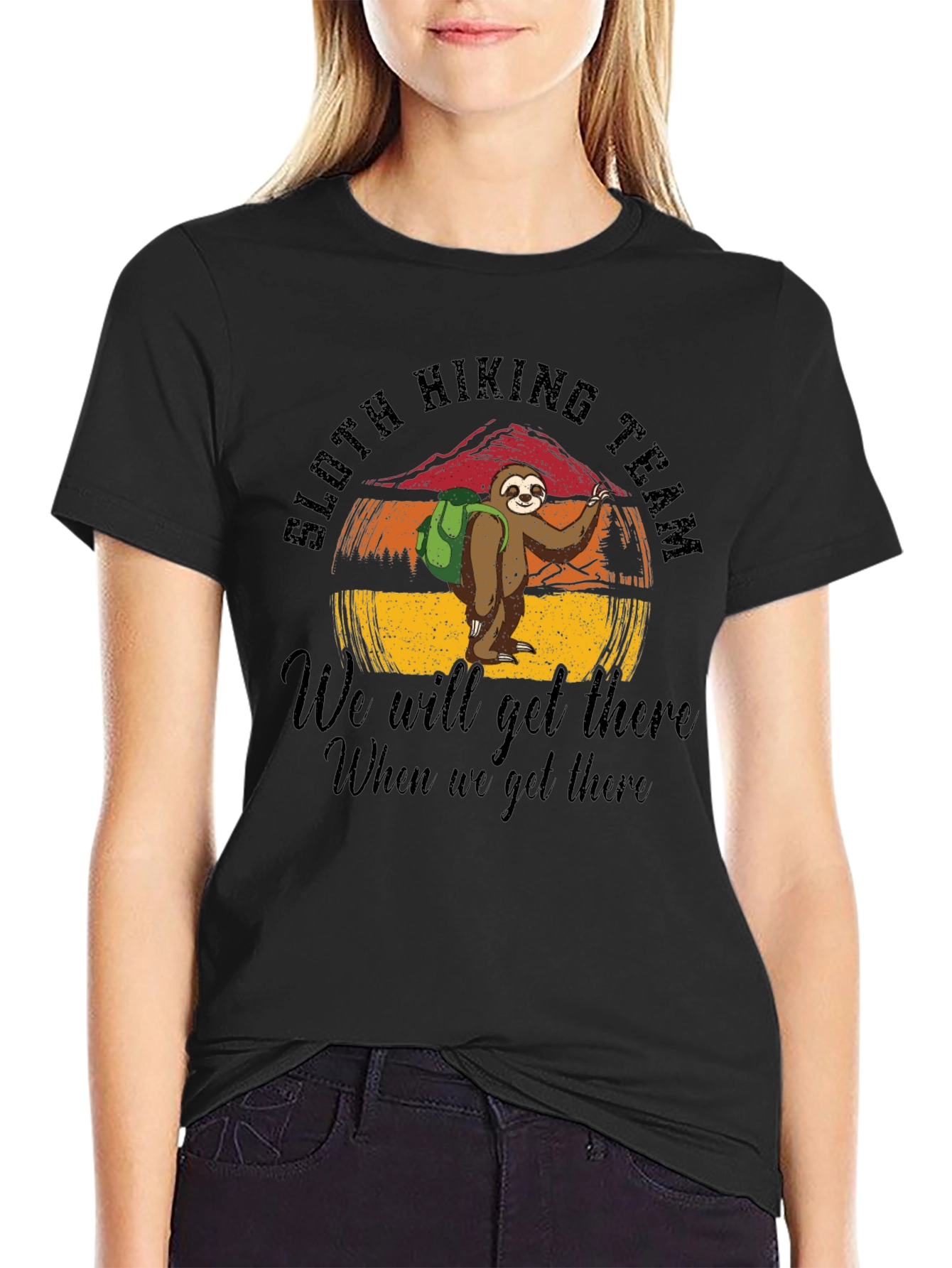 Sloth Hiking Team T-Shirt - We Will Get There