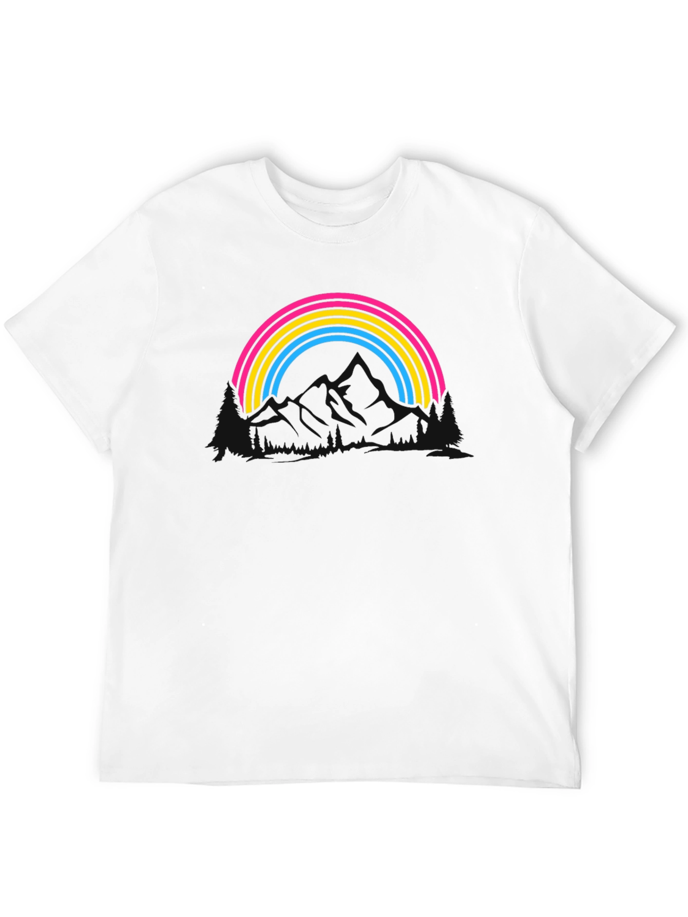 Pan Pride Rainbow T-Shirt - Black Cotton Blend Tee