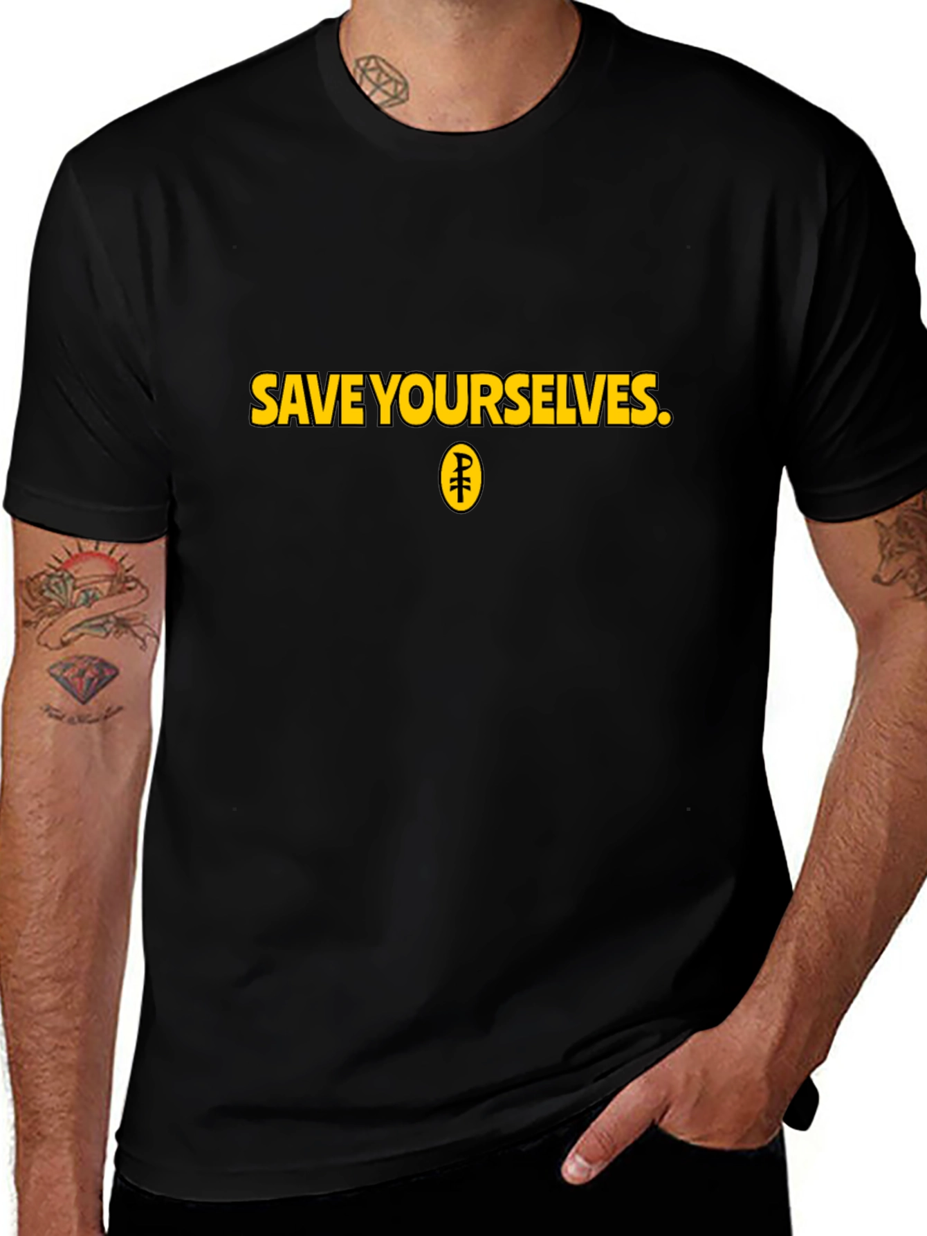 Save Yourselves Graphic Tee - Black