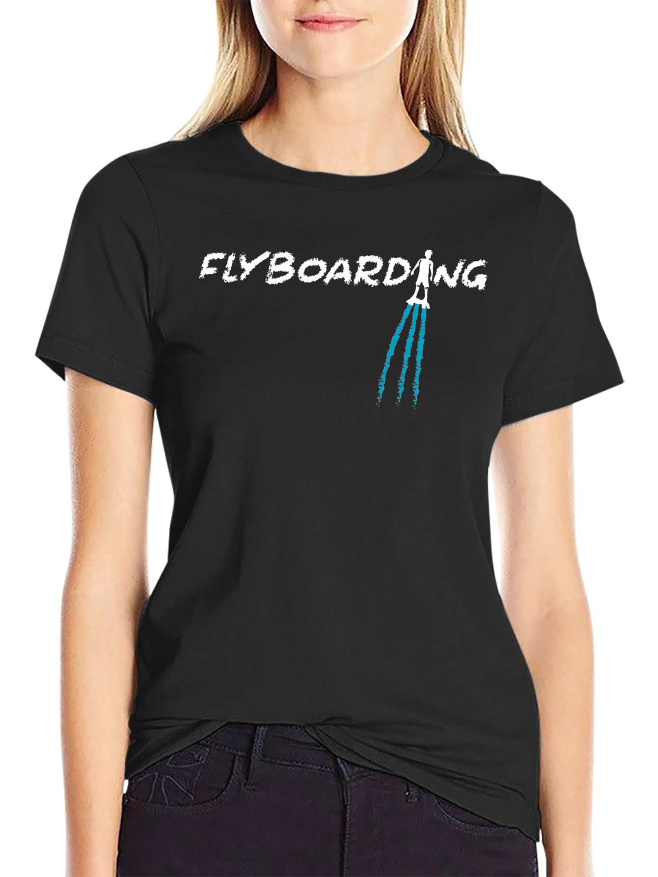 Flyboarding Graphic Tee - Black