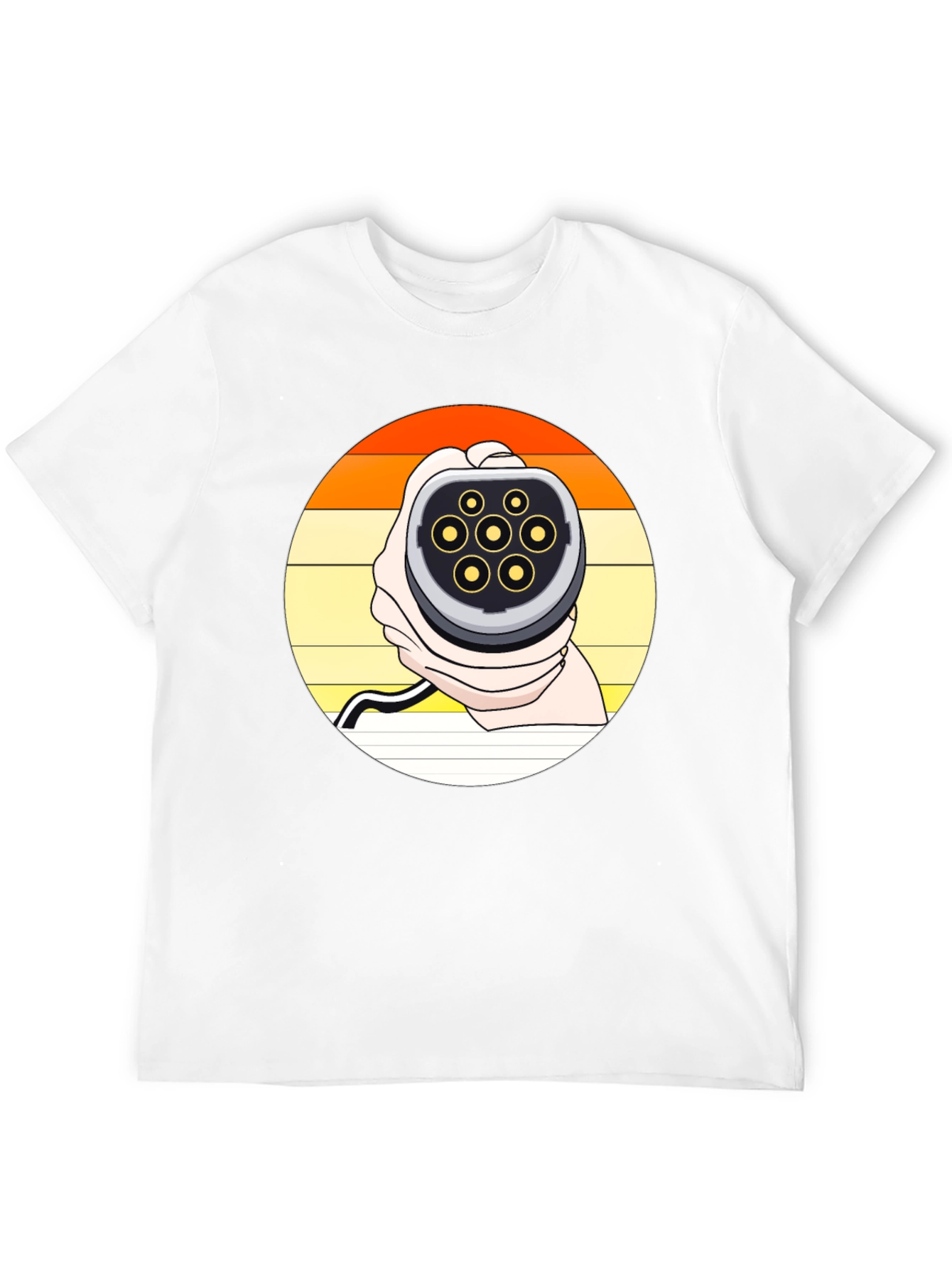 Retro EV Charger T-Shirt - Electric Vehicle Fan Apparel