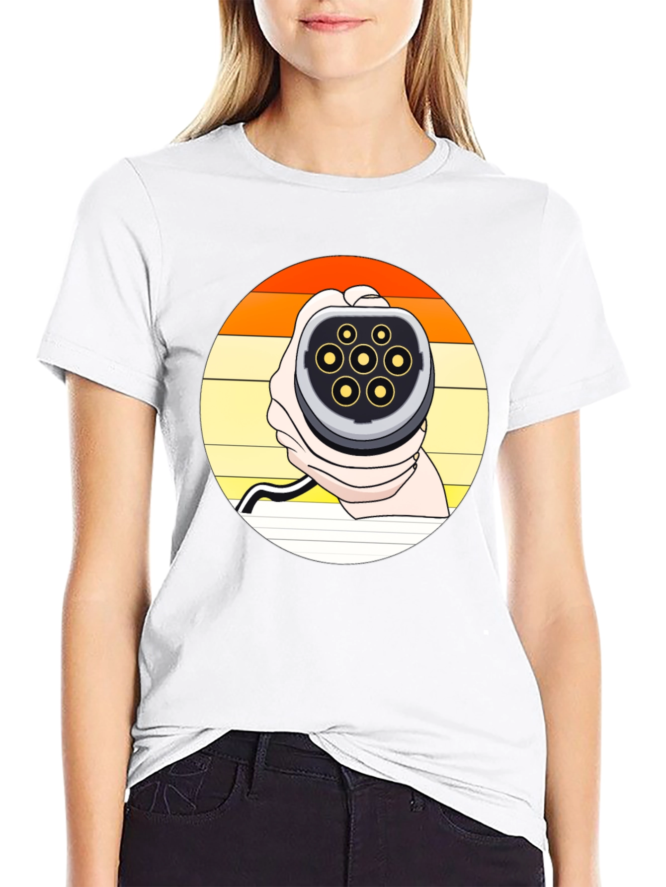 Retro EV Charger T-Shirt - Electric Vehicle Fan Apparel