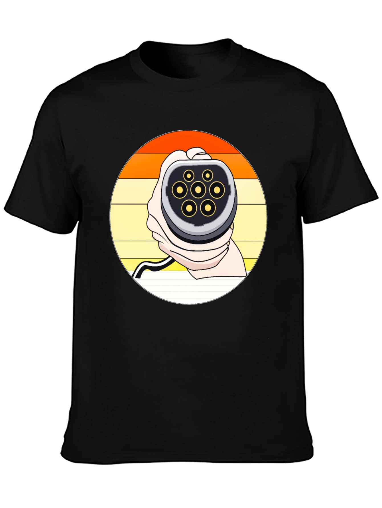 Retro EV Charger T-Shirt - Electric Vehicle Fan Apparel