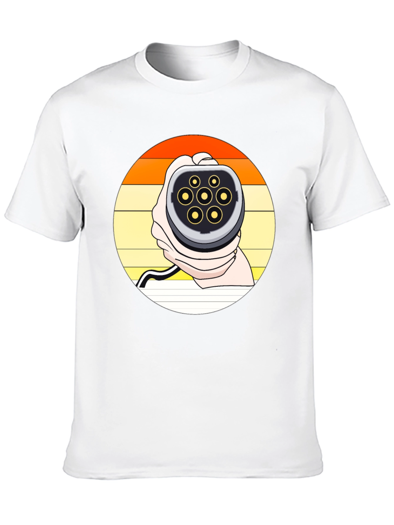 Retro EV Charger T-Shirt - Electric Vehicle Fan Apparel