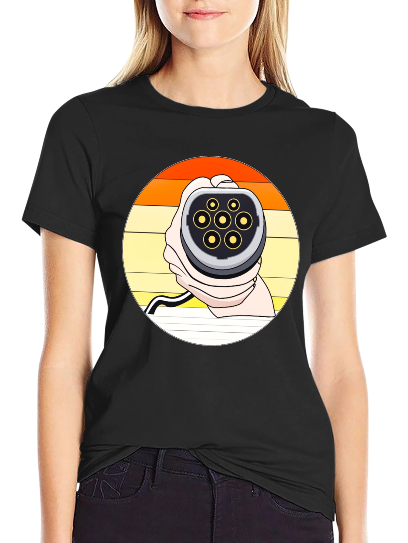 Retro EV Charger T-Shirt - Electric Vehicle Fan Apparel