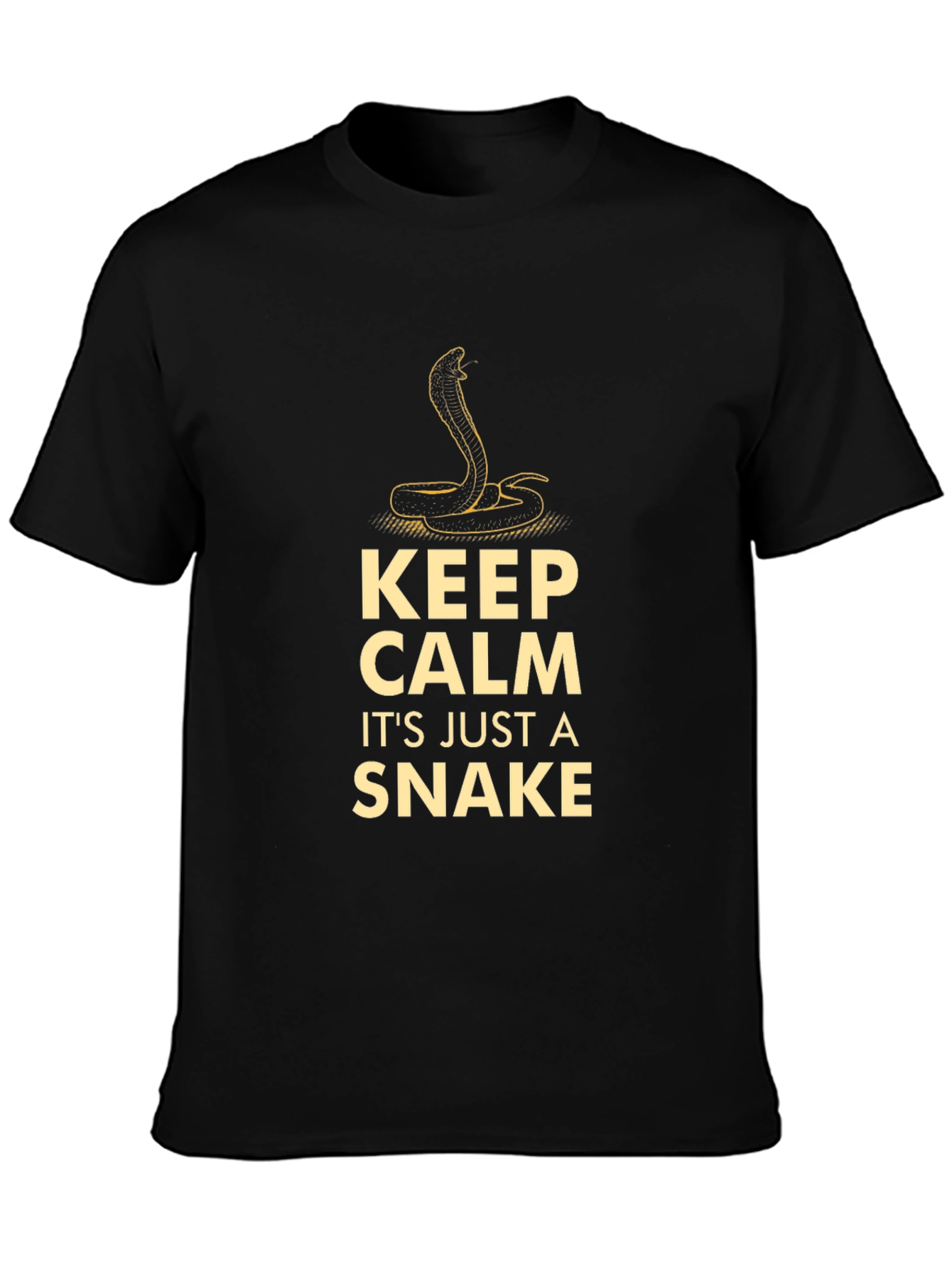 Keep Calm Snake T-Shirt - Mens Funny Cobra Tee