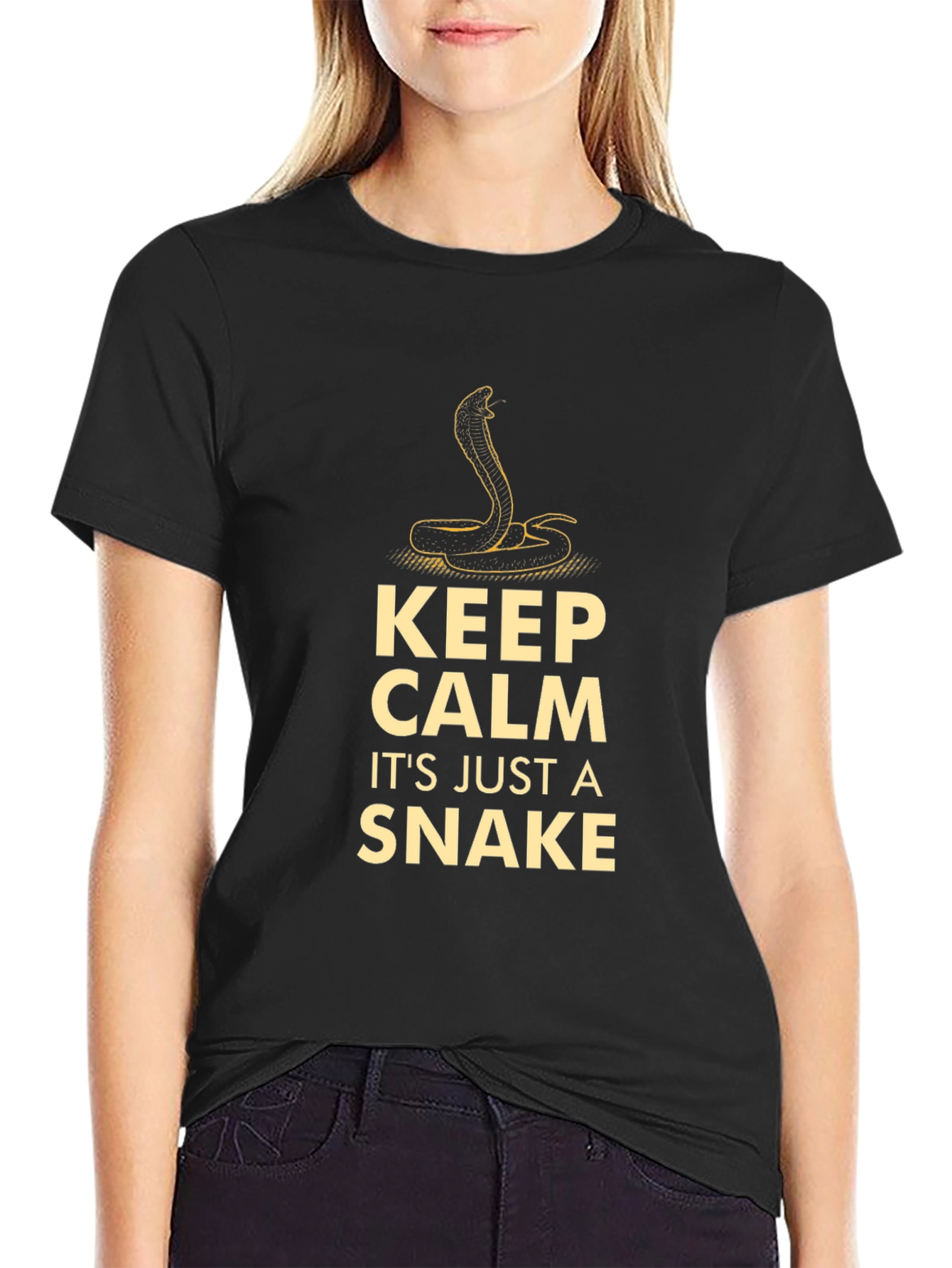 Keep Calm Snake T-Shirt - Mens Funny Cobra Tee