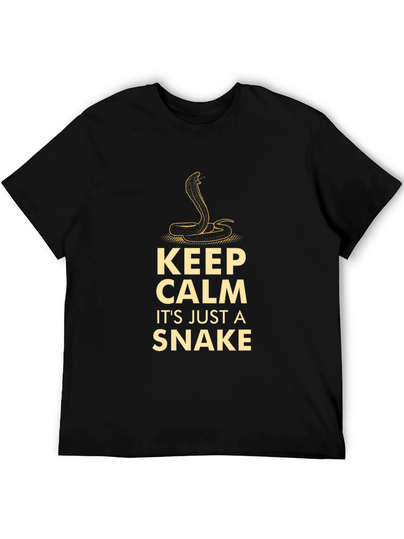 Keep Calm Snake T-Shirt - Mens Funny Cobra Tee