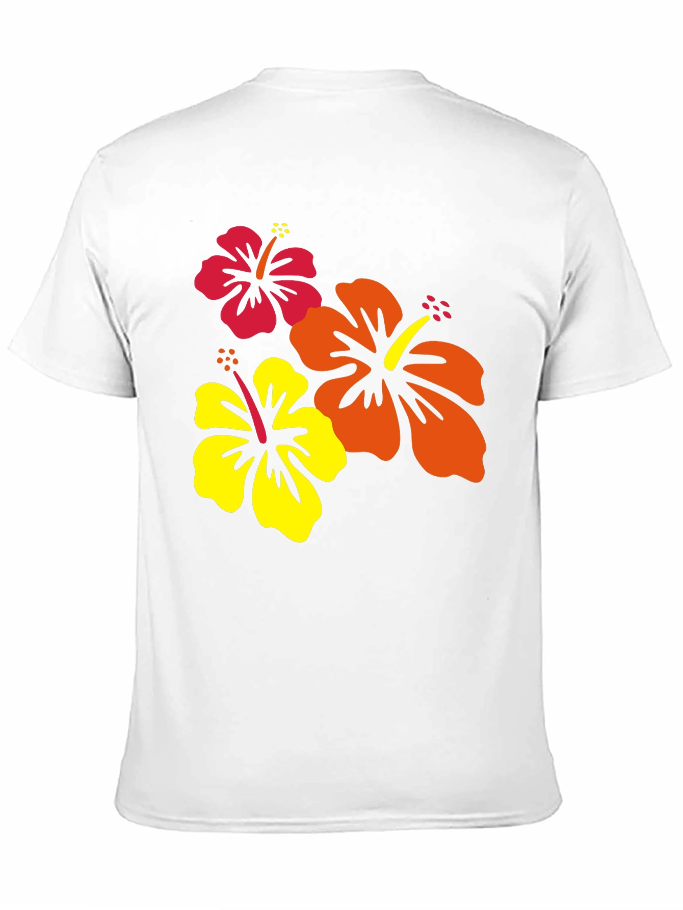 Tropical Hibiscus Black T-Shirt
