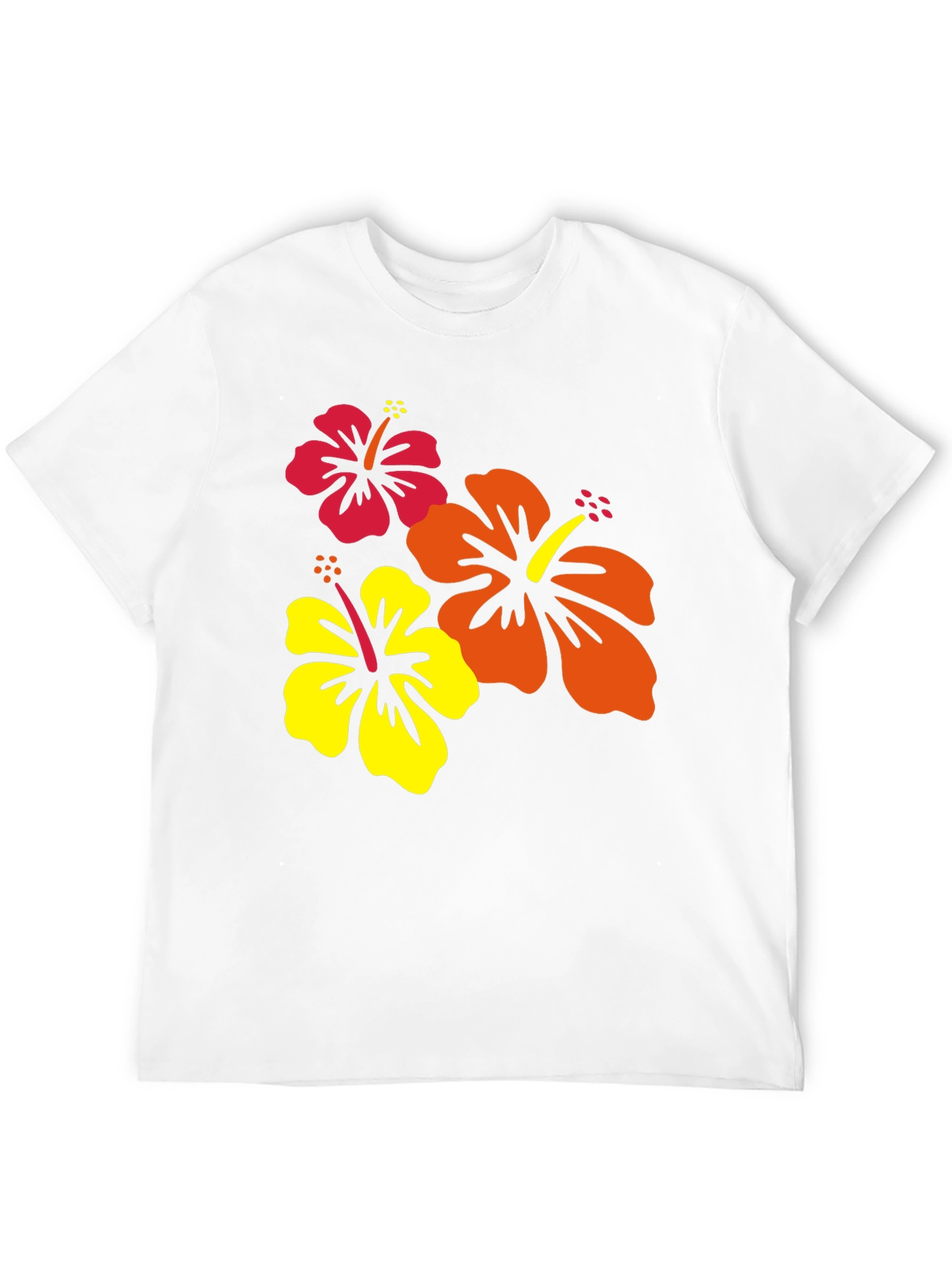Tropical Hibiscus Black T-Shirt
