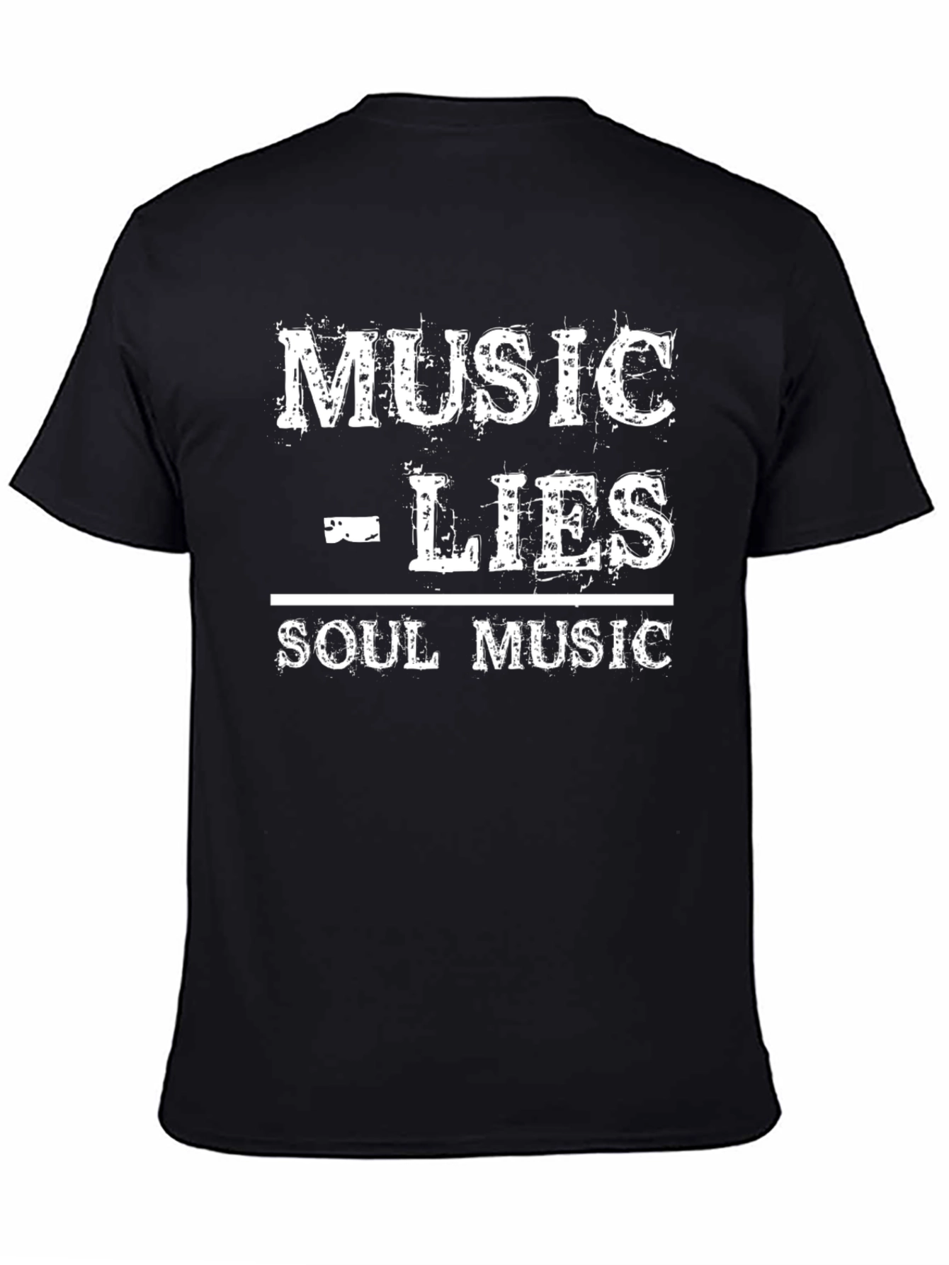 Music Lies Soul Music Black Graphic T-Shirt