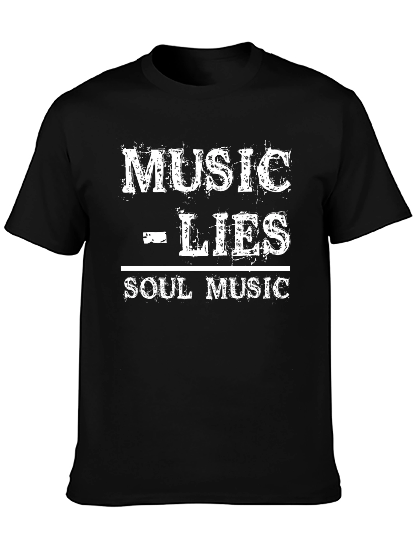 Music Lies Soul Music Black Graphic T-Shirt