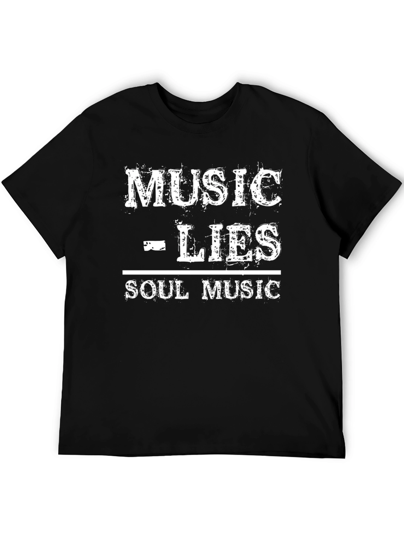 Music Lies Soul Music Black Graphic T-Shirt