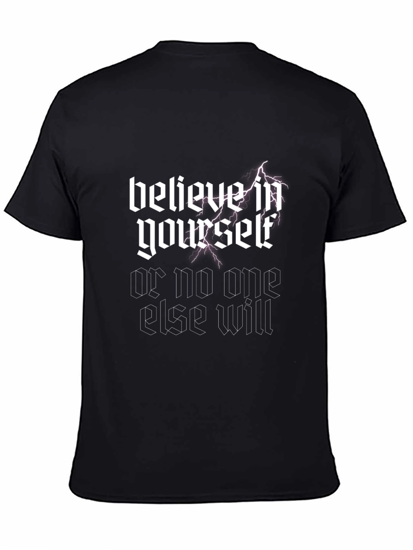 Believe In Yourself Graphic Tee - Black Cotton