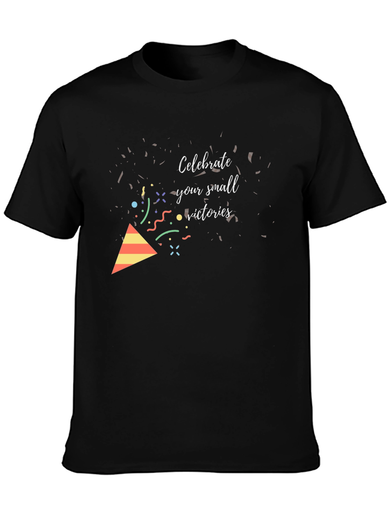 Celebrate Small Wins Black Graphic Tee