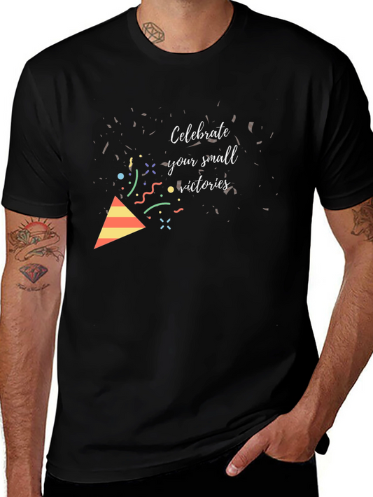 Celebrate Small Wins Black Graphic Tee