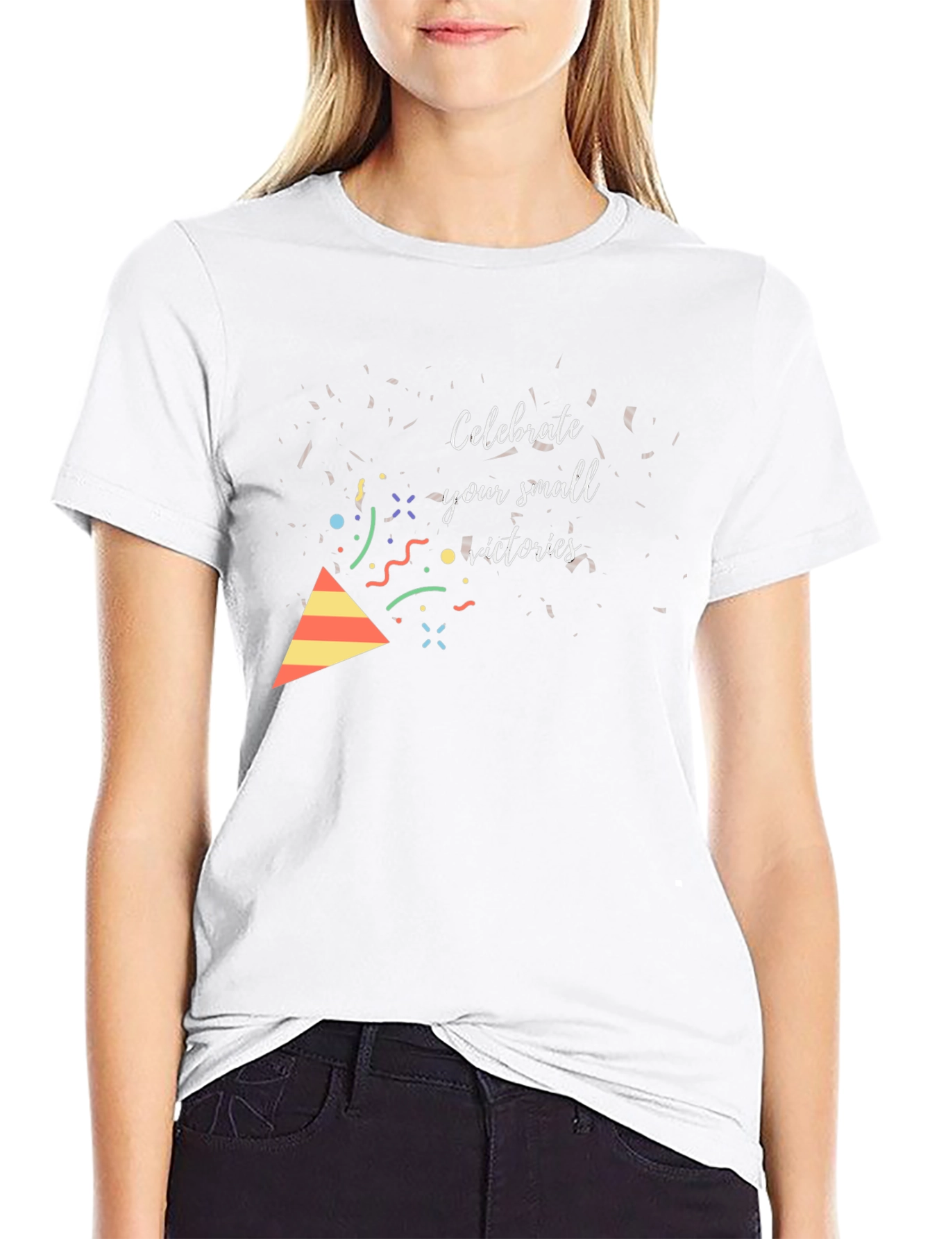 Celebrate Small Wins Black Graphic Tee